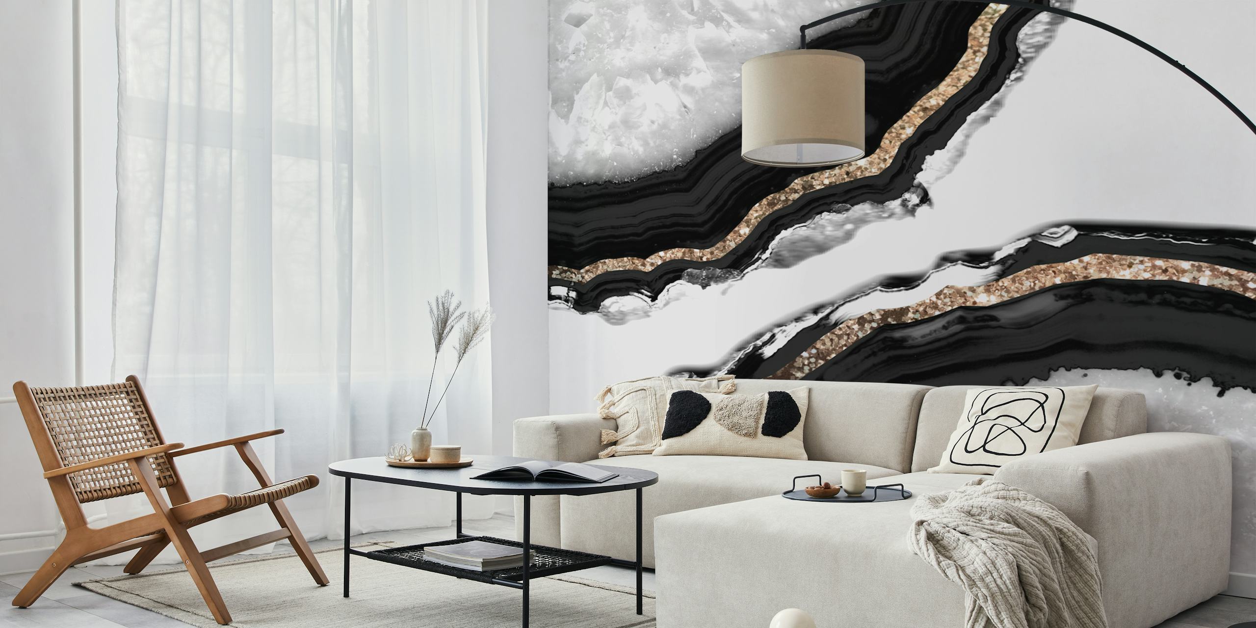 Agate Glitter Glam 2 behang in een kamer