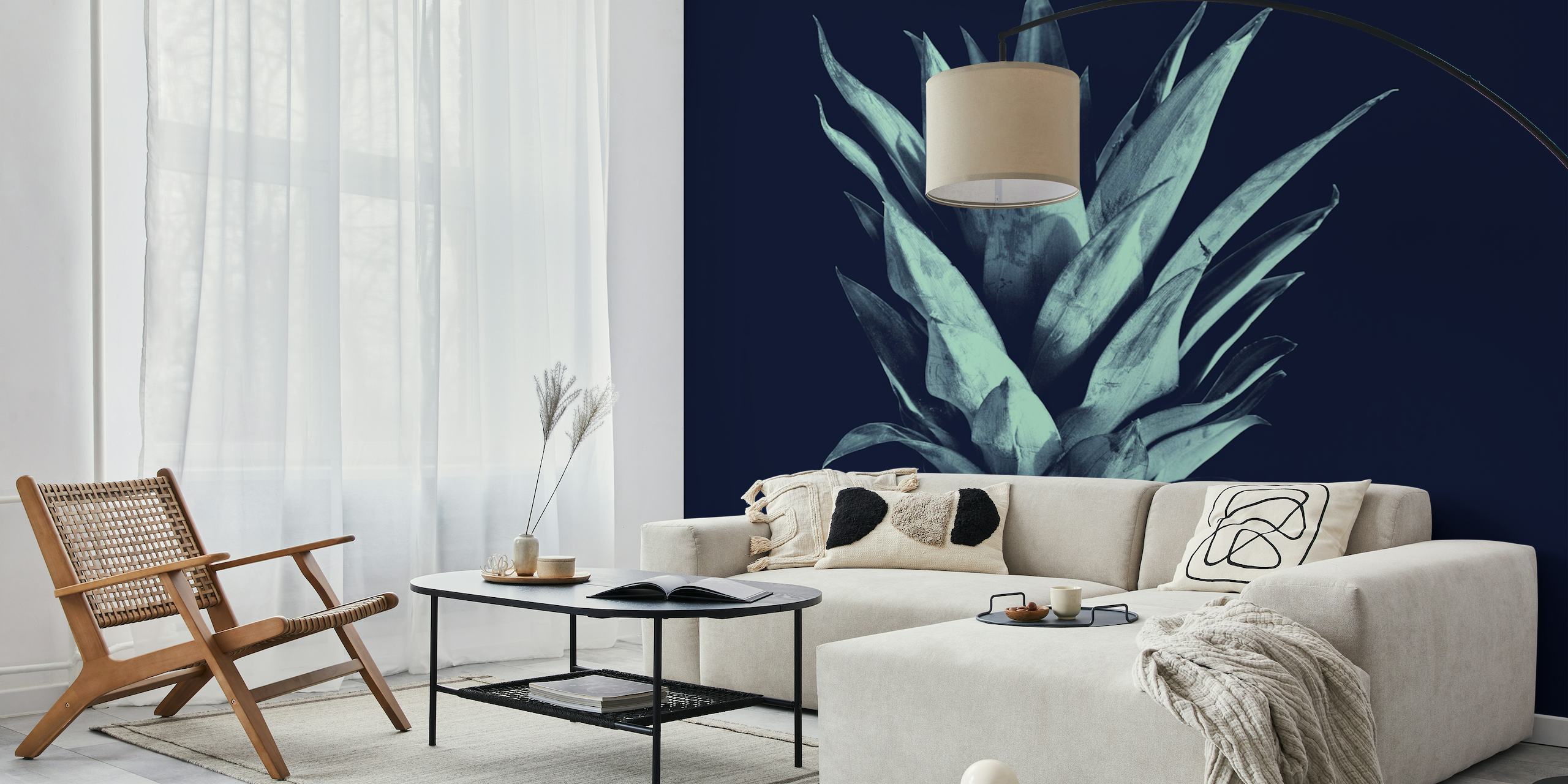 Navy Blue Pineapple Dream 1 wallpaper