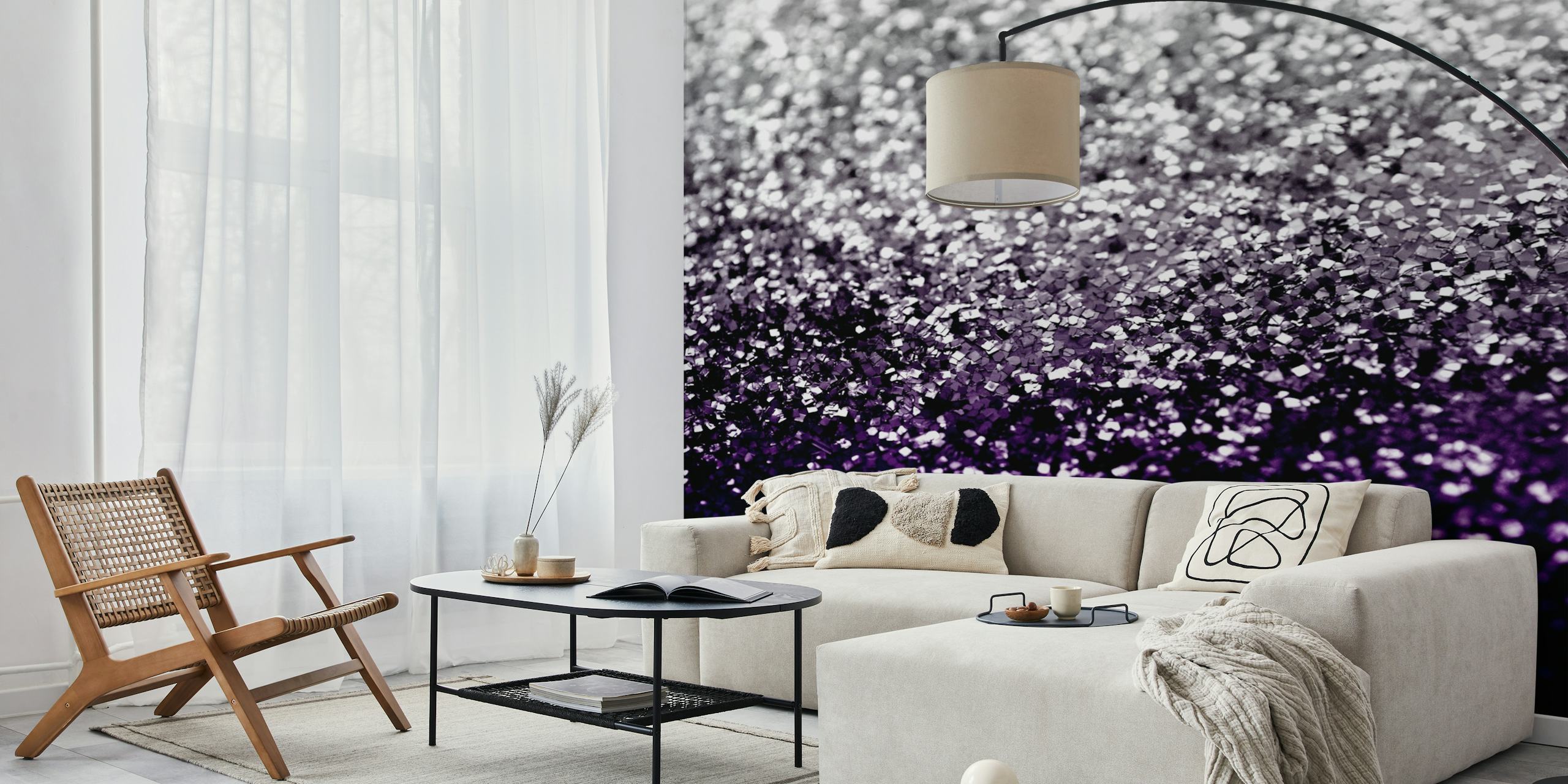 Black silver purple outlet wallpaper
