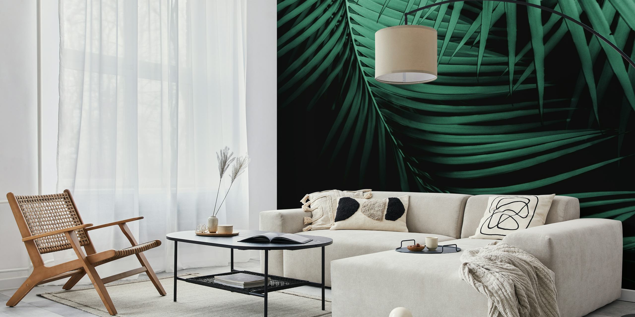 Palm Leaves Green Vibes 3 behang
