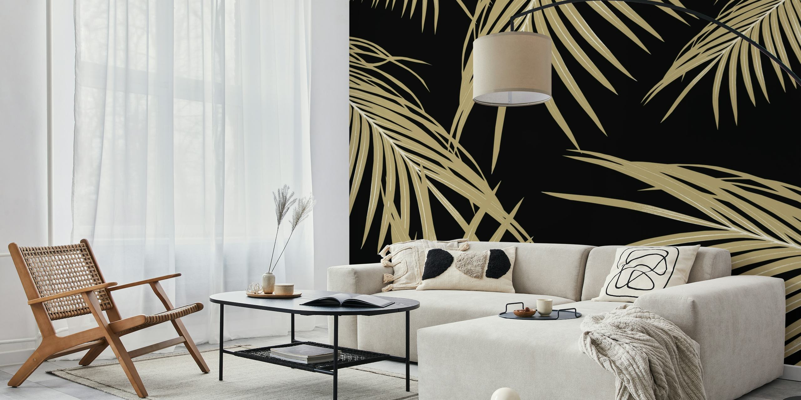 Gold Palm Leaves Dream 2 wallpaper