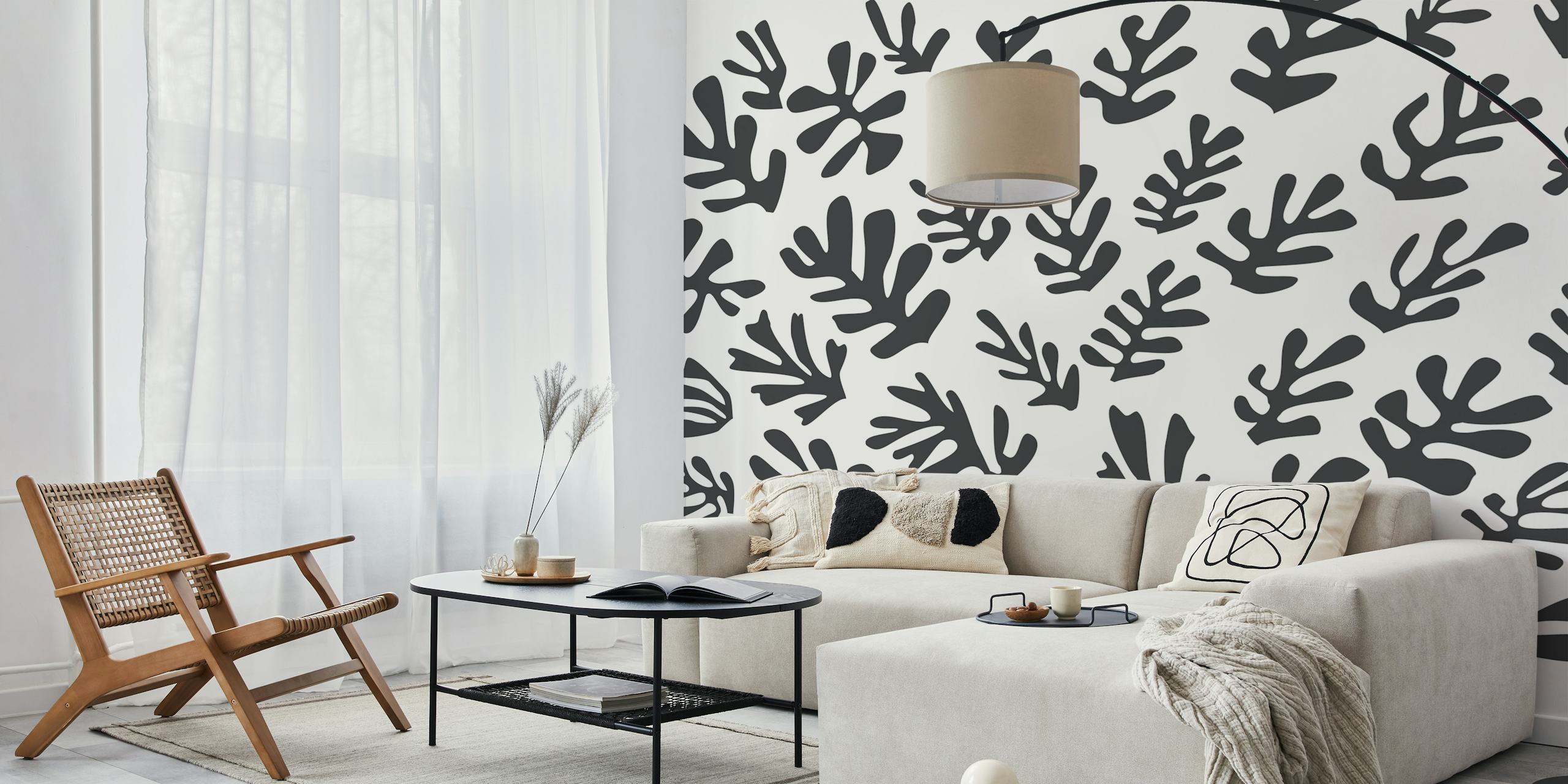 Matisse Inspired wallpaper design in a room