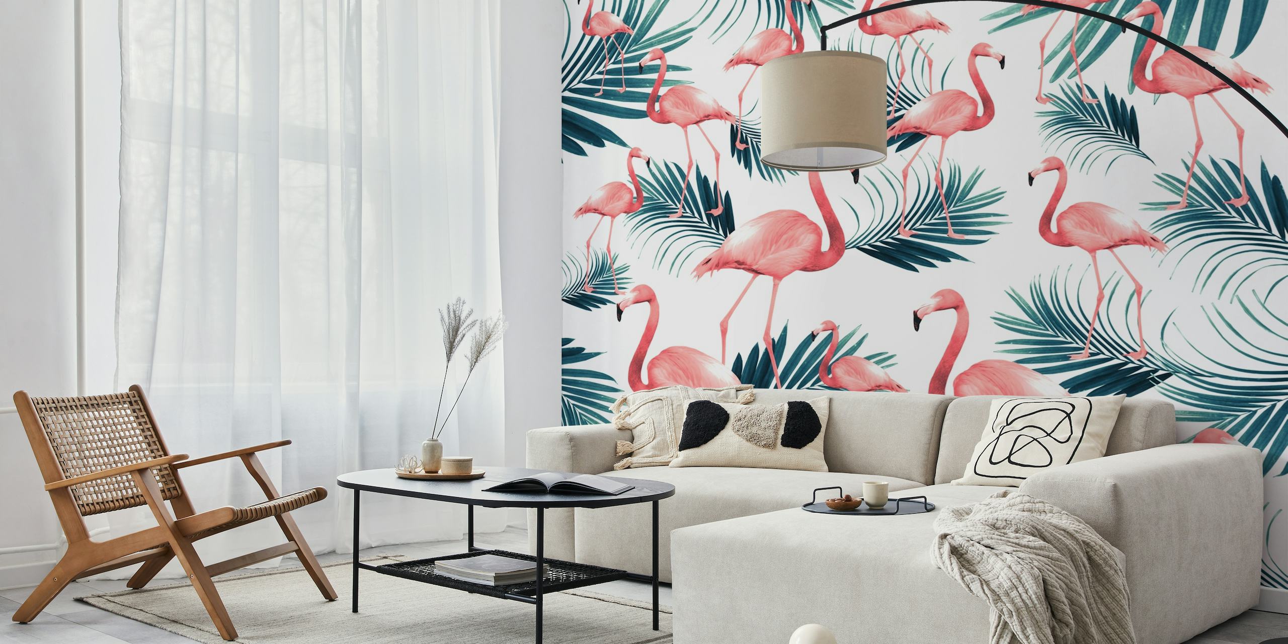 Summer Flamingo Palm Vibes 1 wallpaper