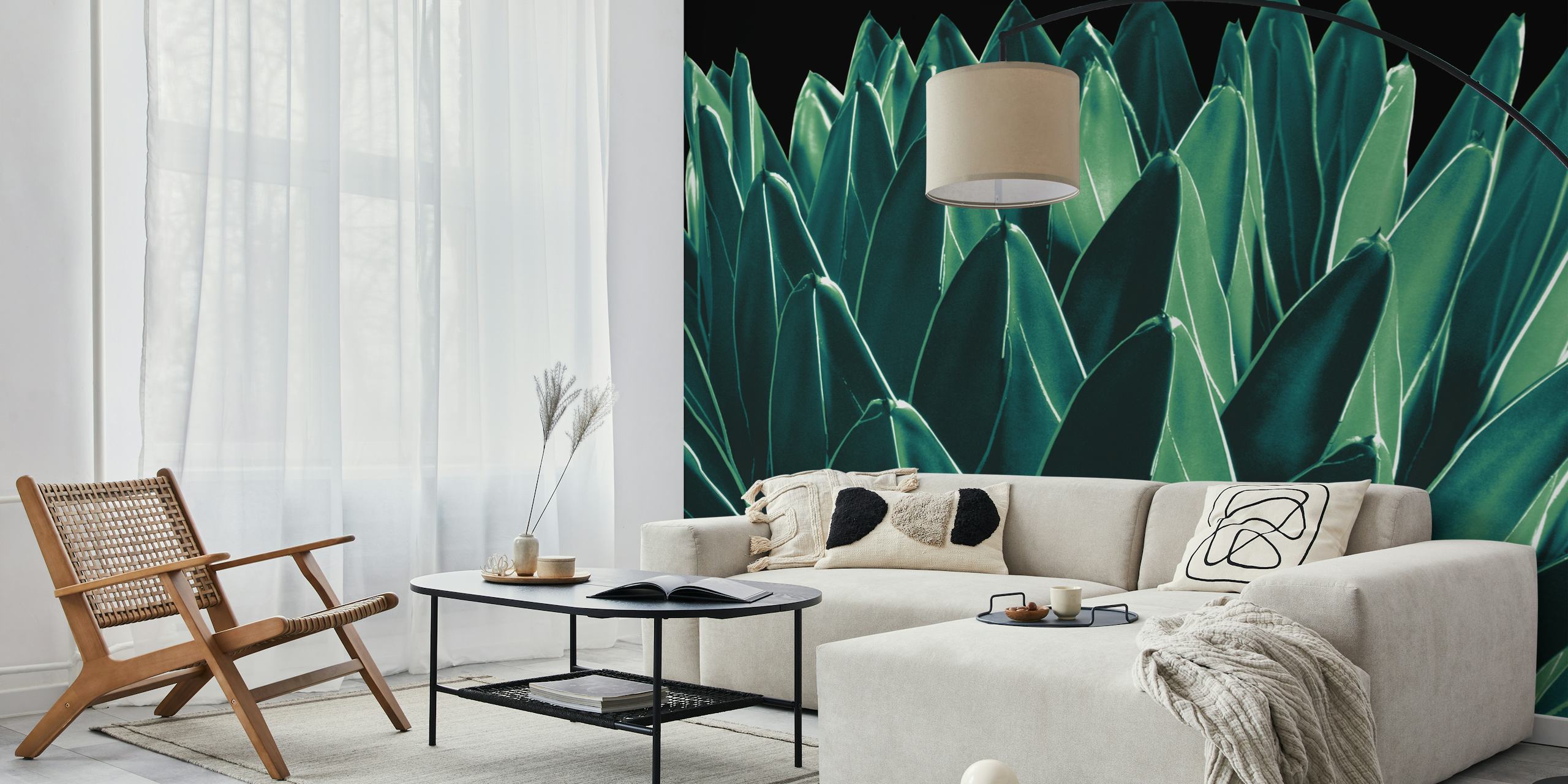 Carta da parati Agave Chic 11 in una stanza elegante
