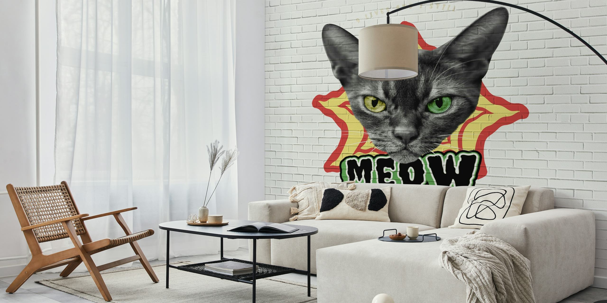 Cat Graffiti behang