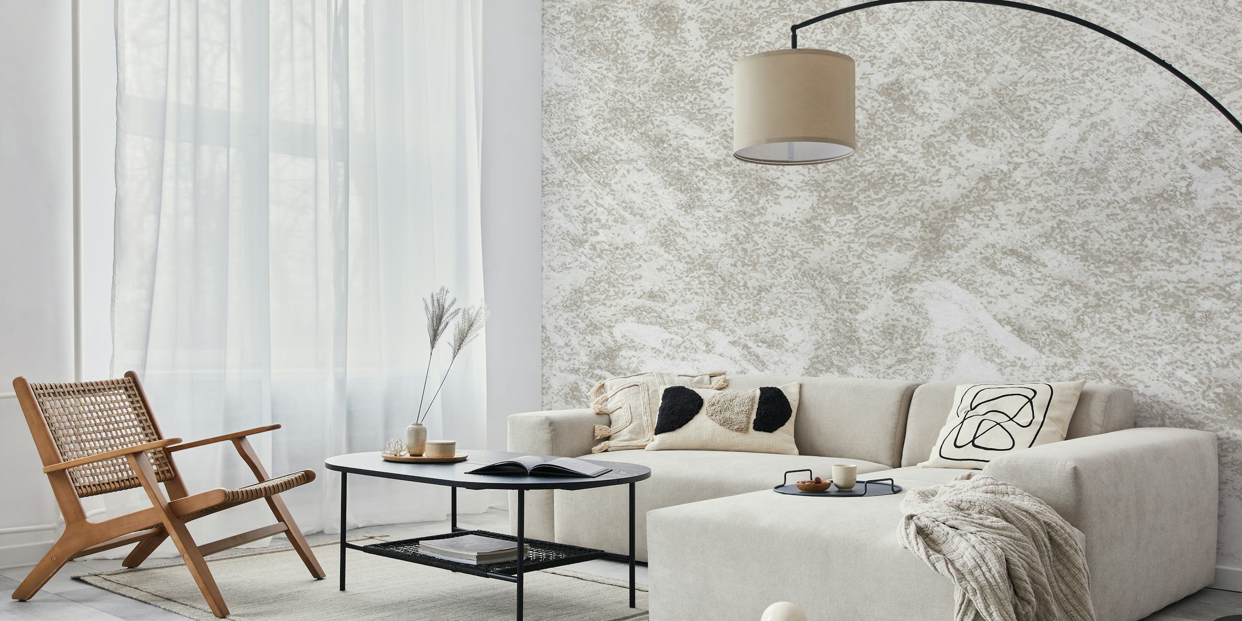Texture Creme Sand wallpaper in a room