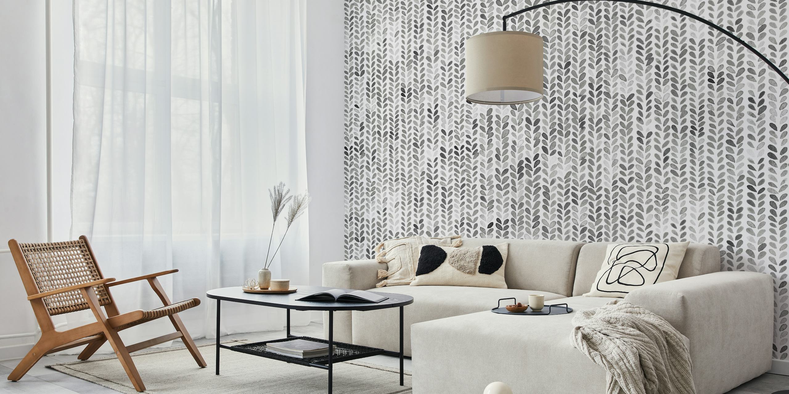 Knitting Texture Gray wallpaper