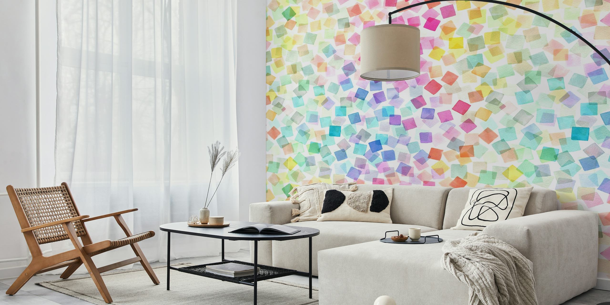 Confetti Colorful Party Plaids wallpaper