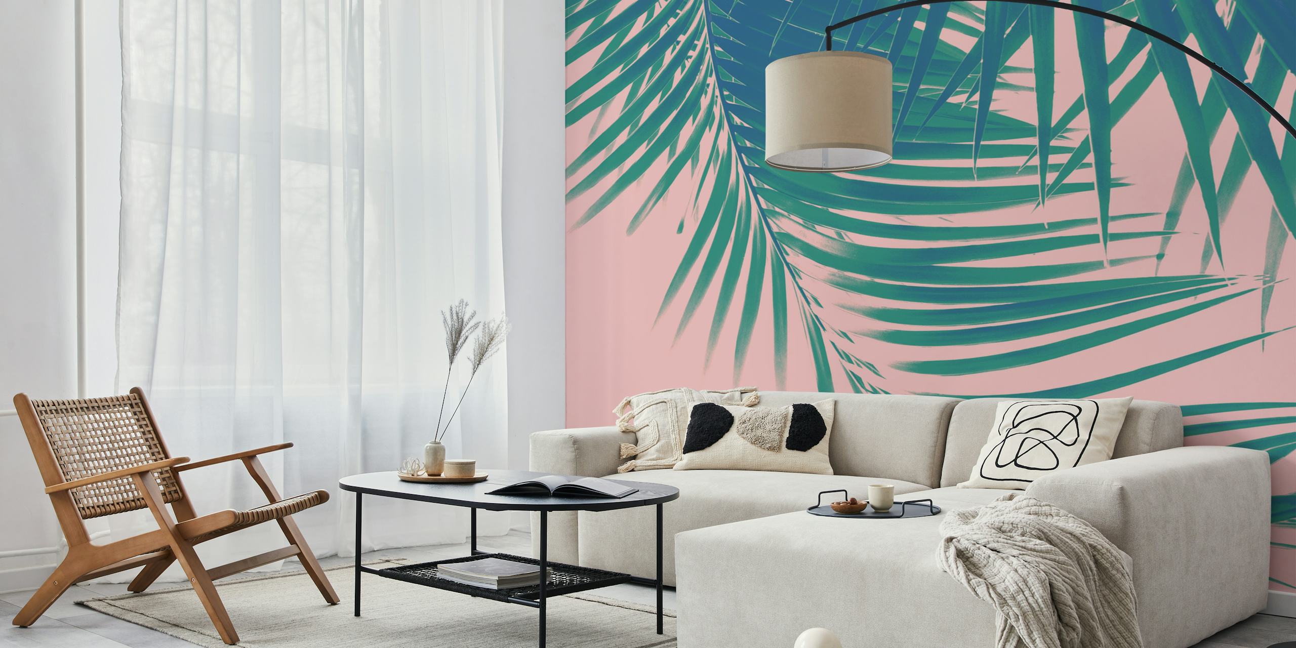 Palm Leaves Blush Vibes 2 tapet i et rom