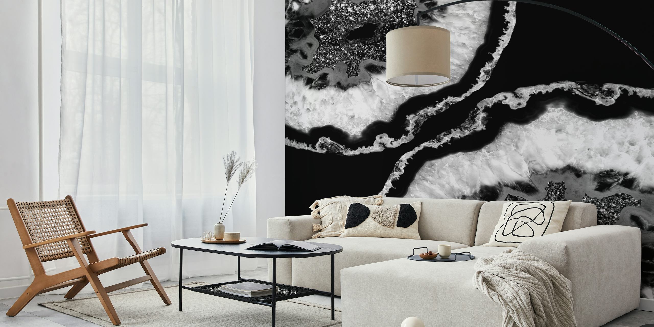 Gray Black White Agate 7 wallpaper