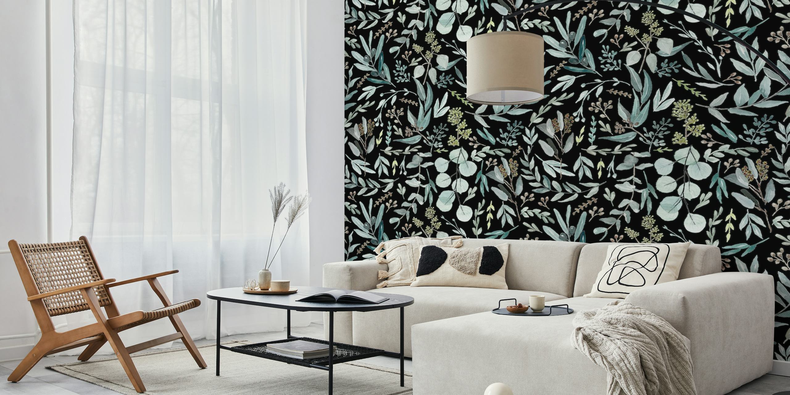 Seamless Black Eucalyptus - S wallpaper