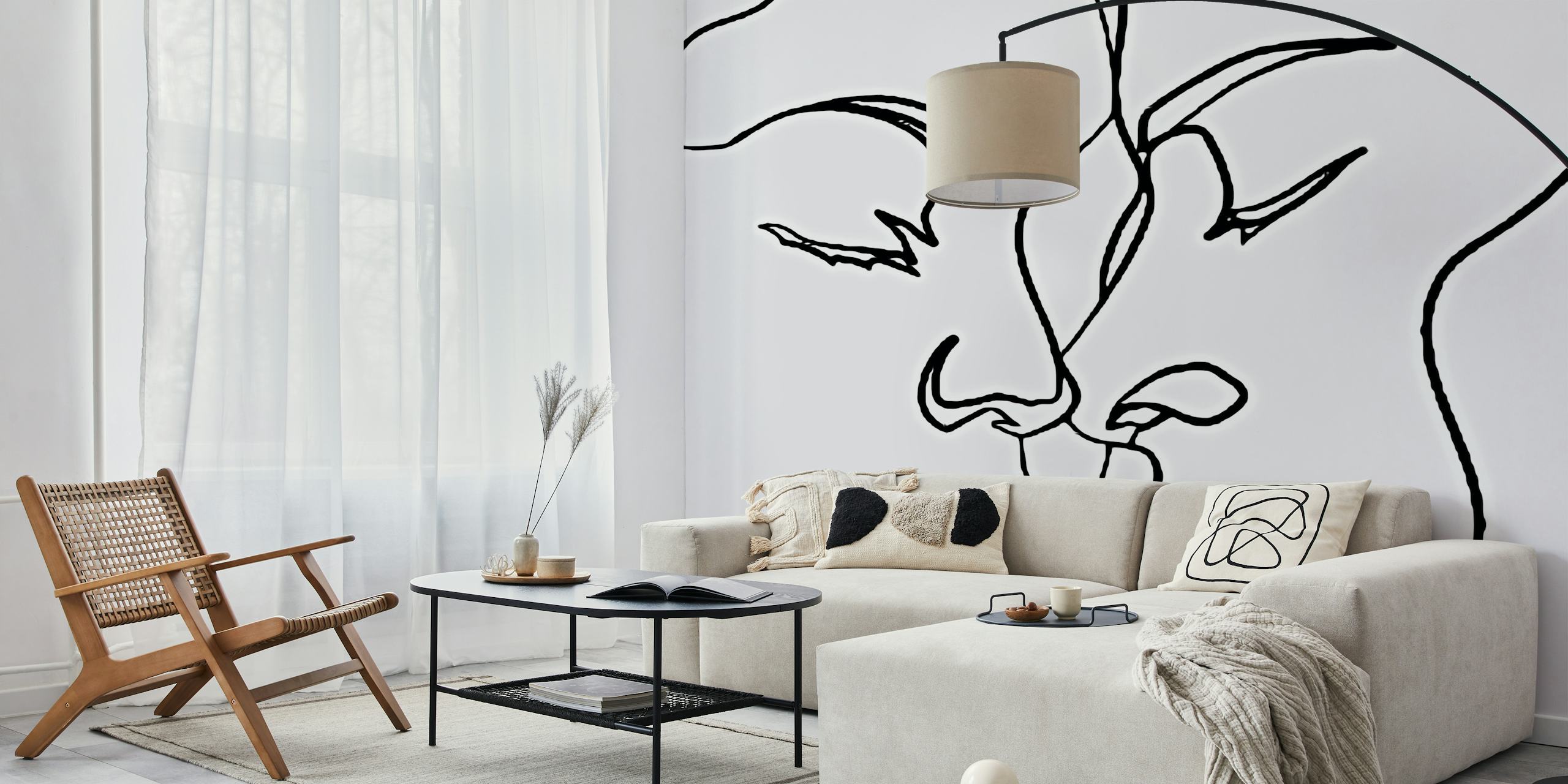 Trust design de papier peint affiché dans une pièce