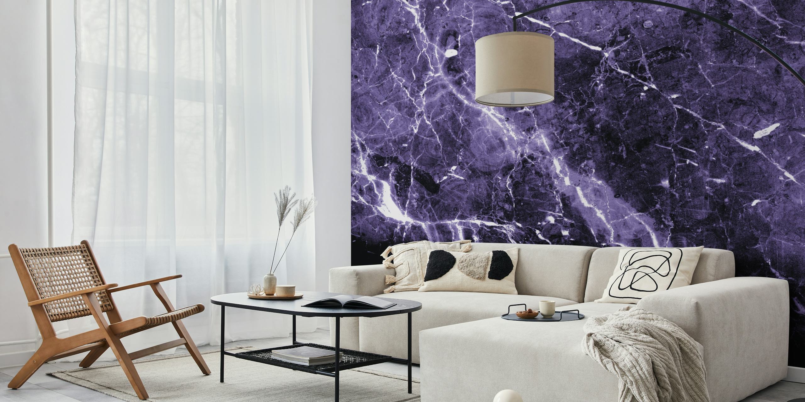 Elegant Ultra Violet Marble Texture for Wall Mural