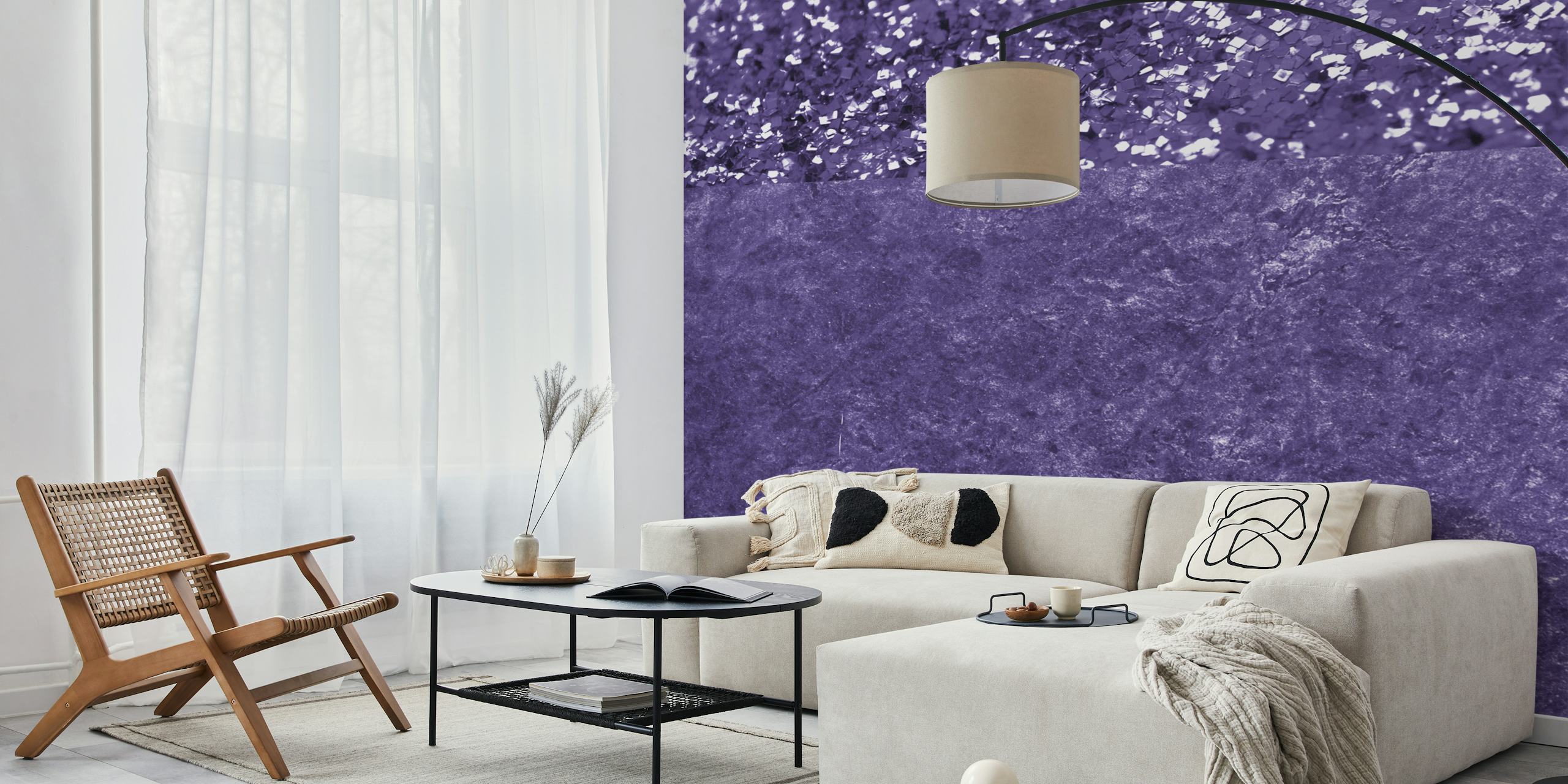 Purple glitter texture and smooth wallpaper