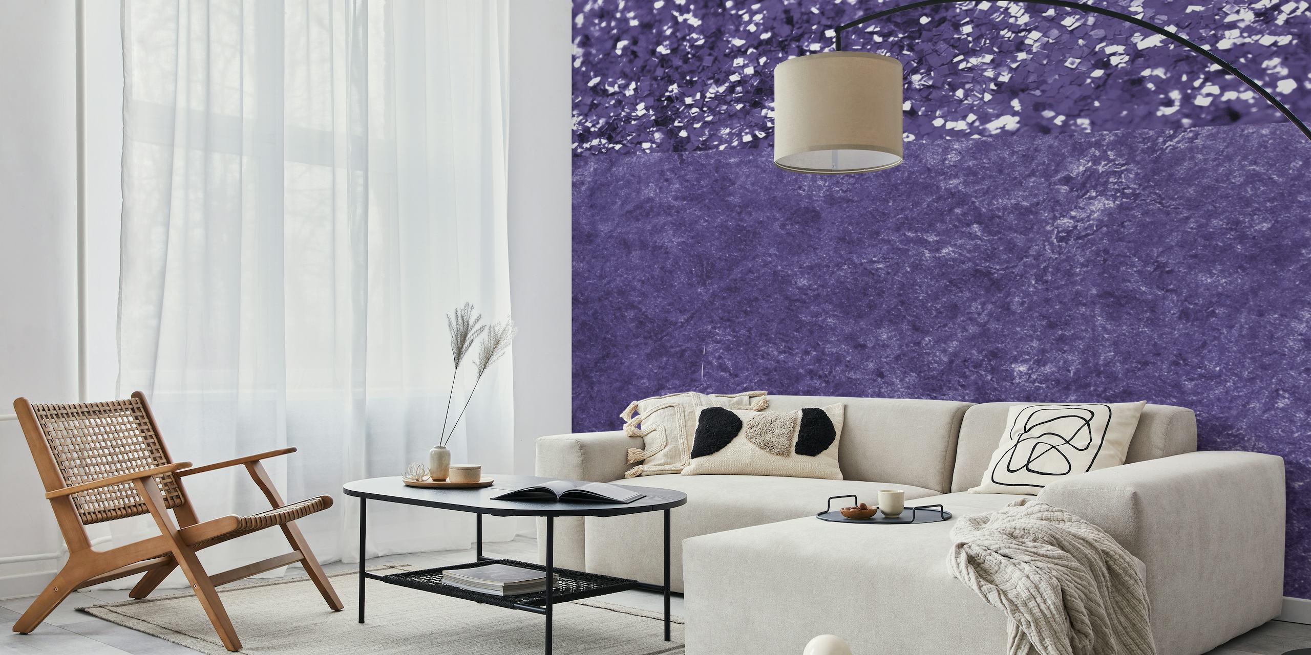 Ultra Violet Glitter 1 behang