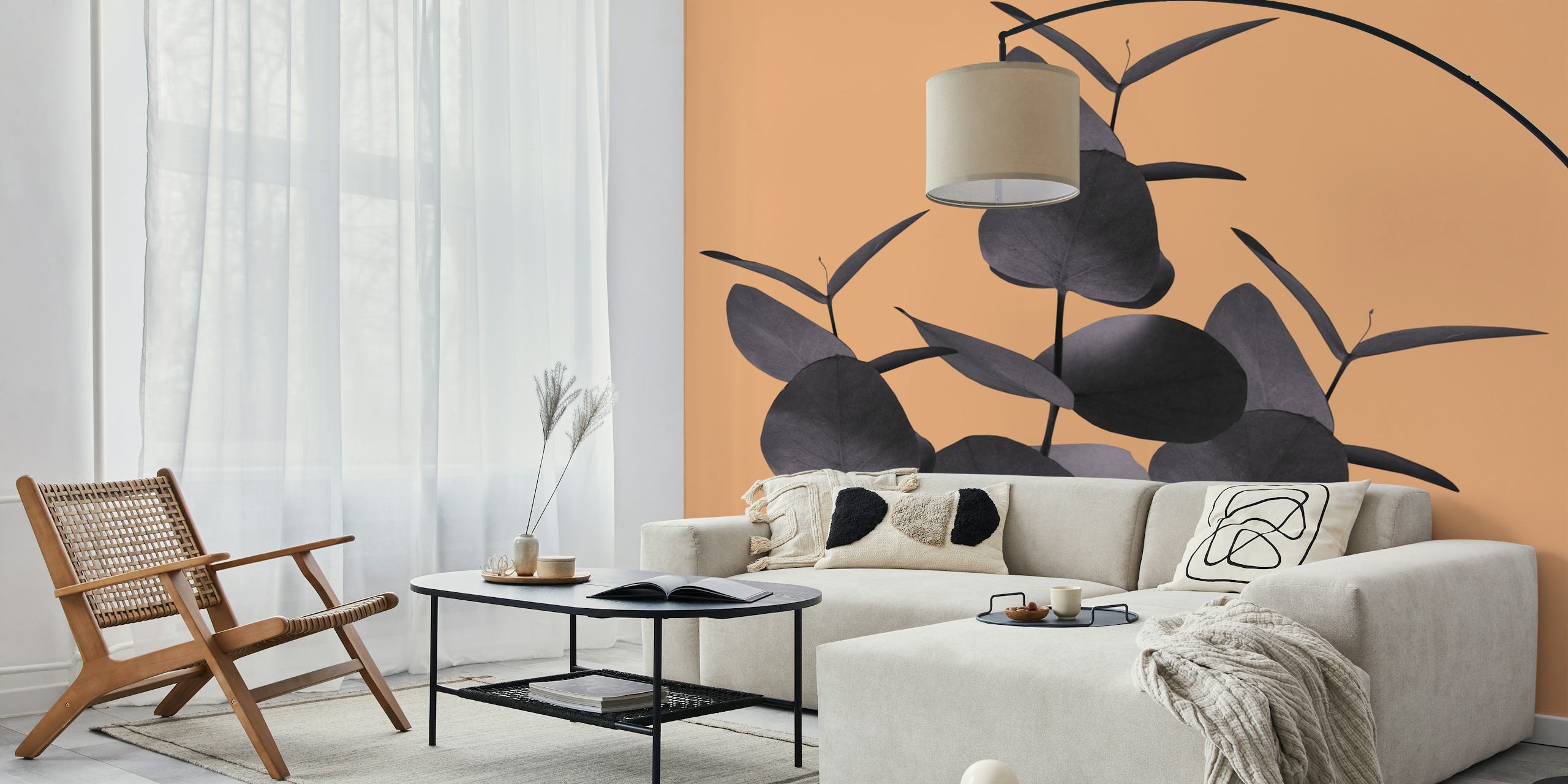 Eucalyptus Black Orange 1 tapet i ett rum