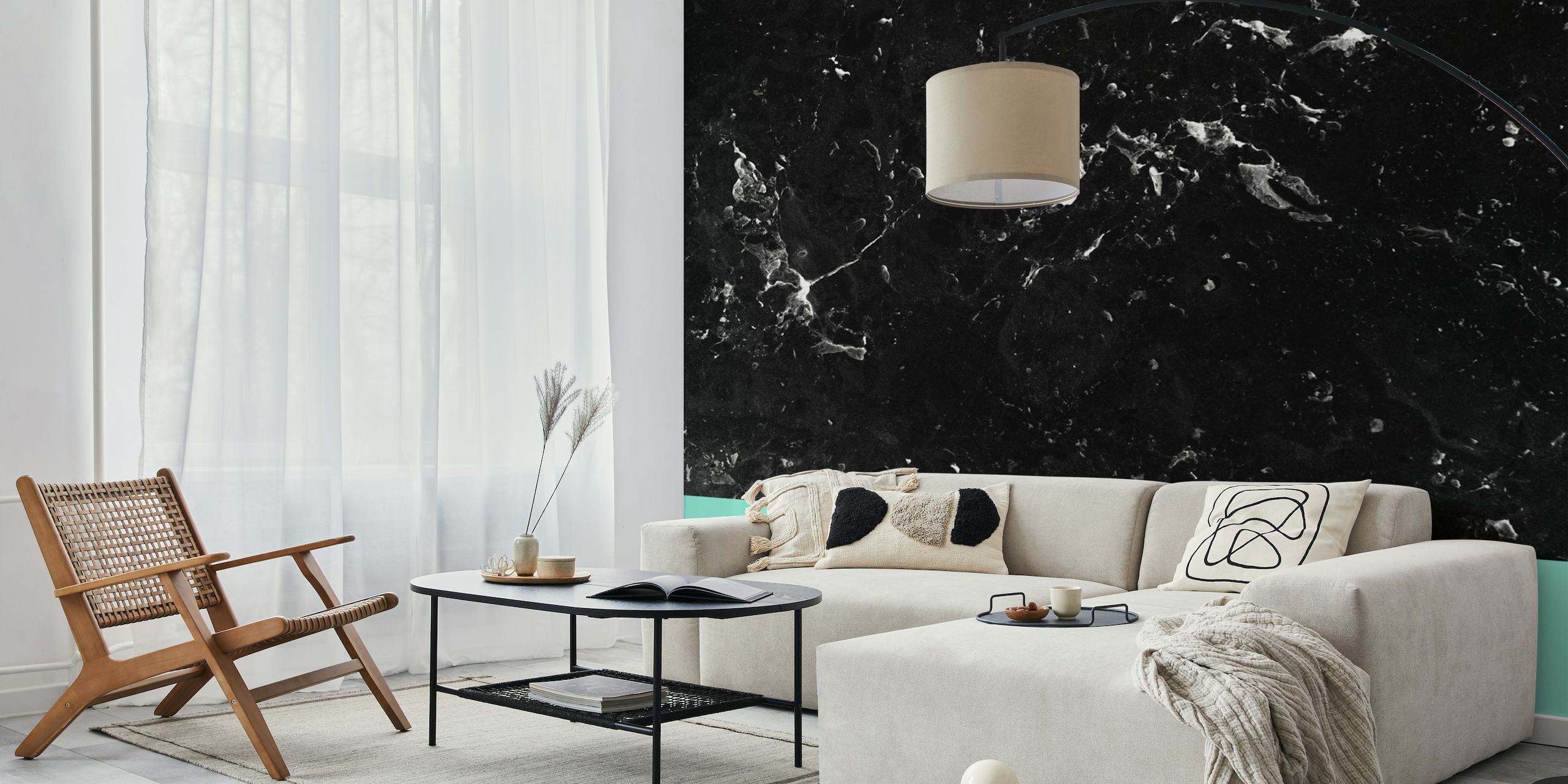 Mint Meets Black Marble 1 ταπετσαρία