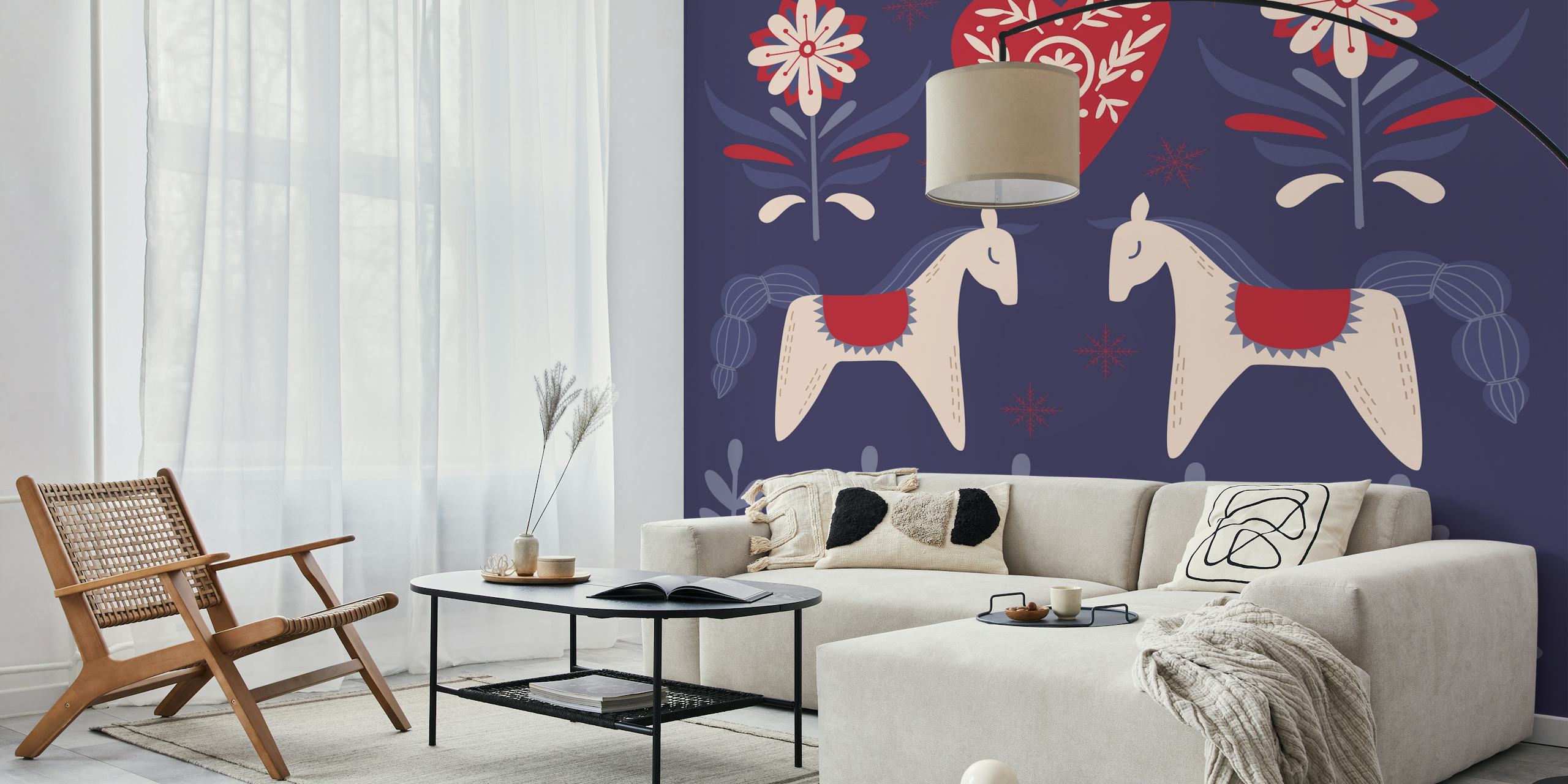 Design de papier peint Swedish Christmas II dans une pièce