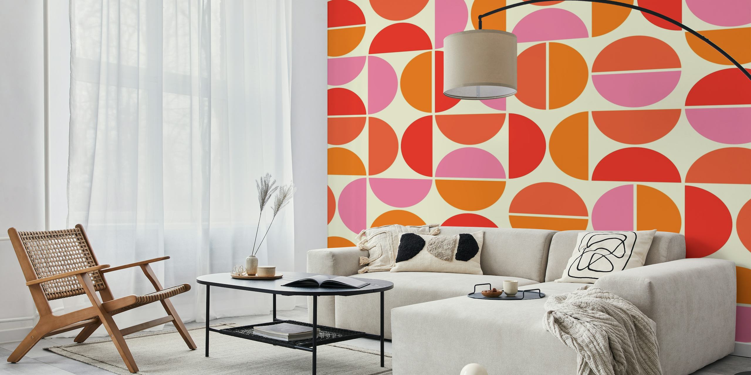 Bauhaus Pattern 70s Colors tapety
