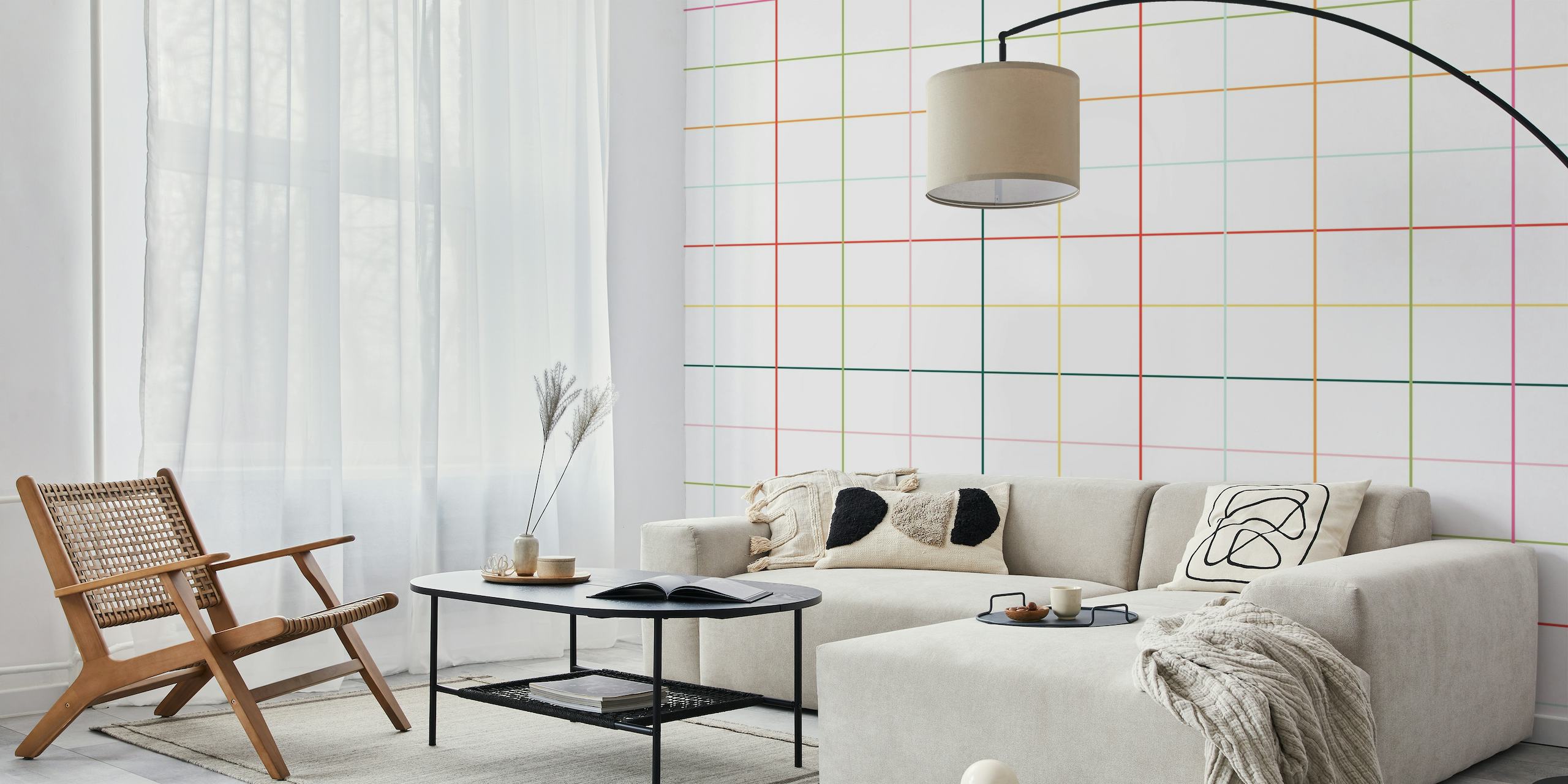 Grids Colorful behang