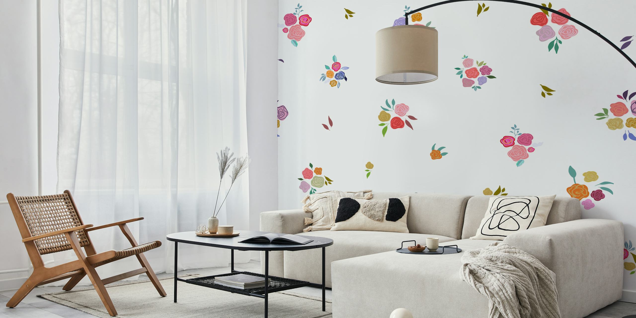Papier peint Pretty Florals Trend dans une pièce
