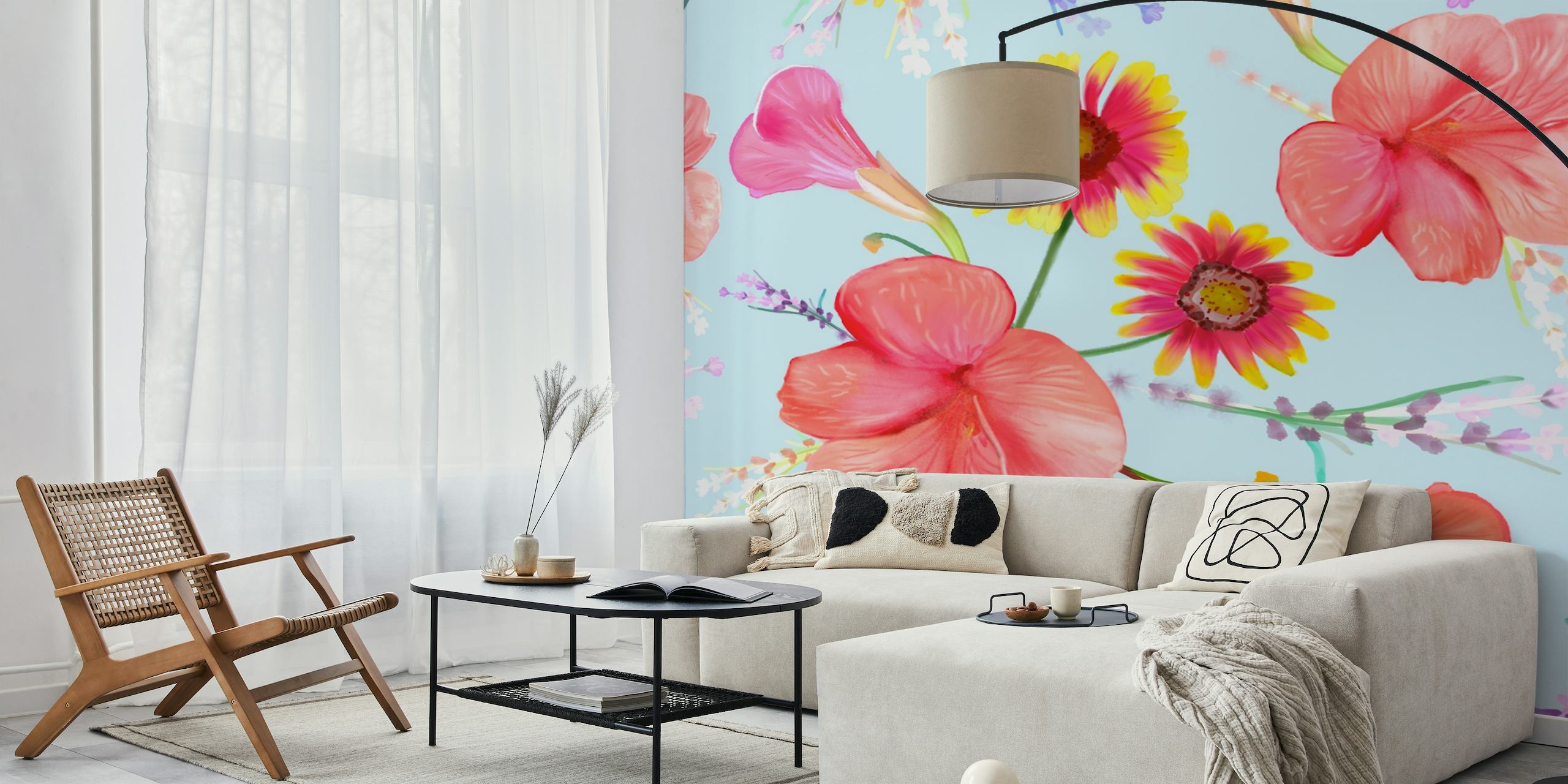 Pretty florals trend hibiscus wallpaper
