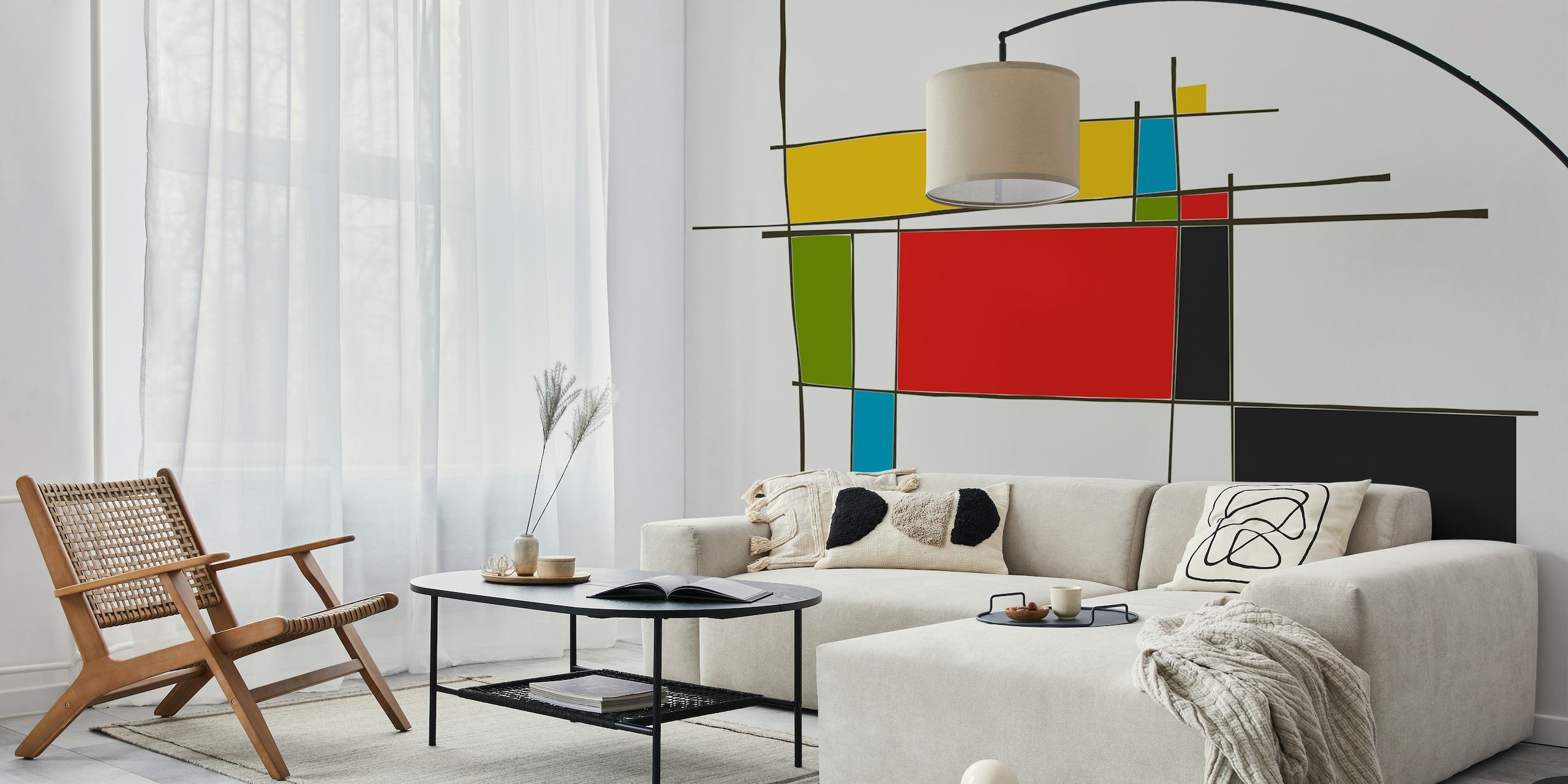 Remembering Mondrian 3 behang