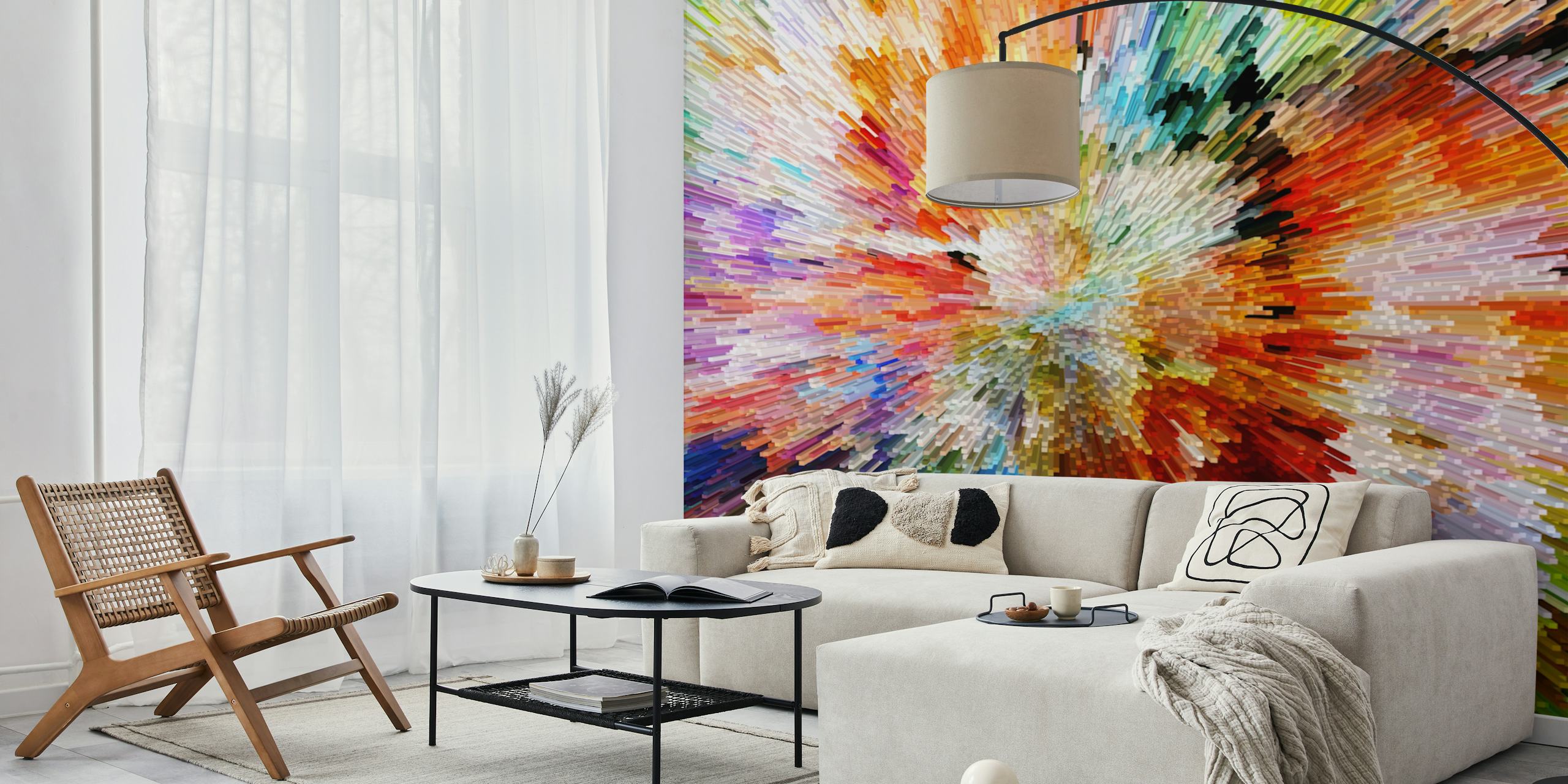 Papier peint Color Burst 3 dans une pièce