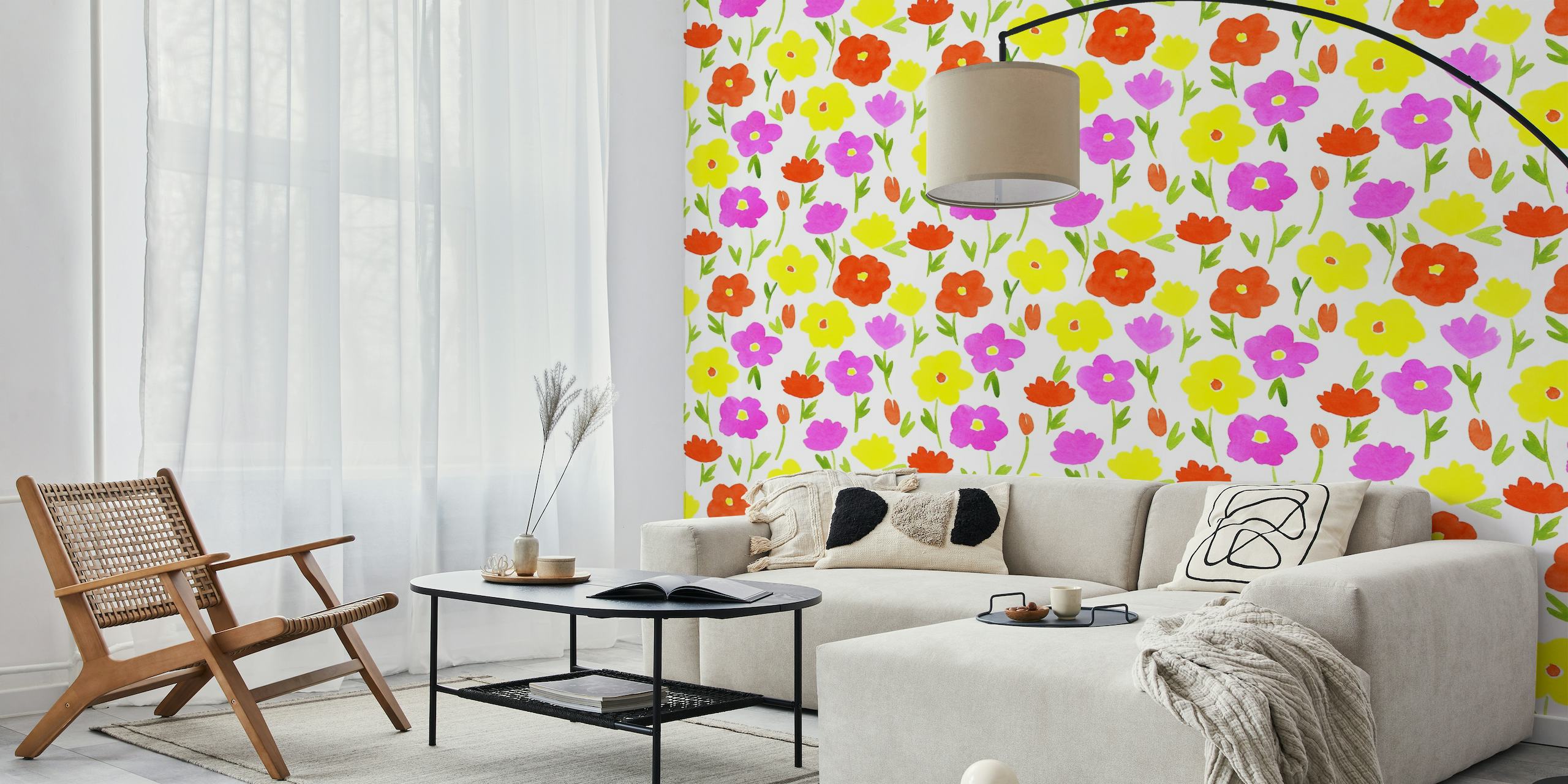 Happy Confetti Flowers wallpaper