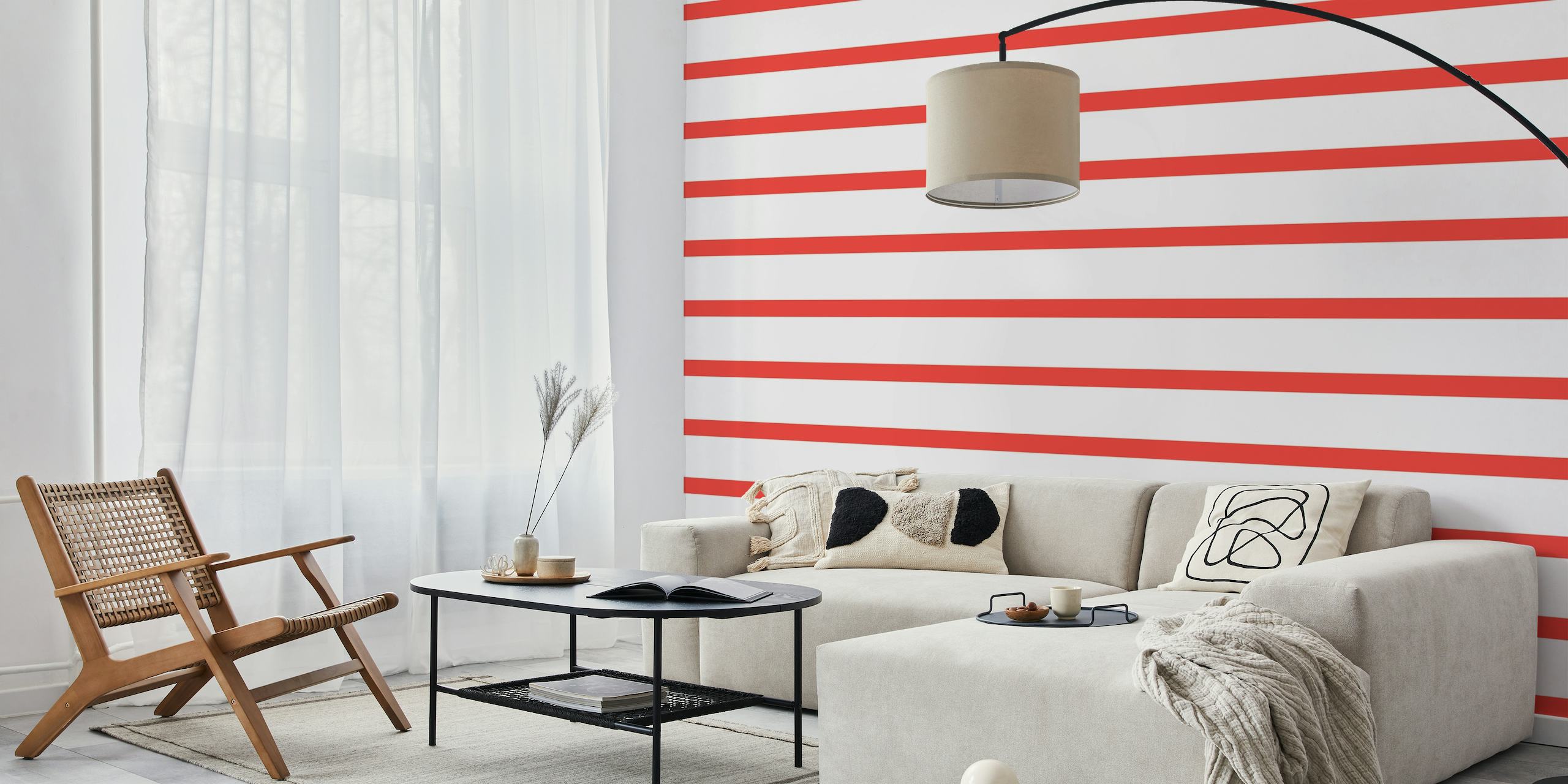 Stripes Red behang