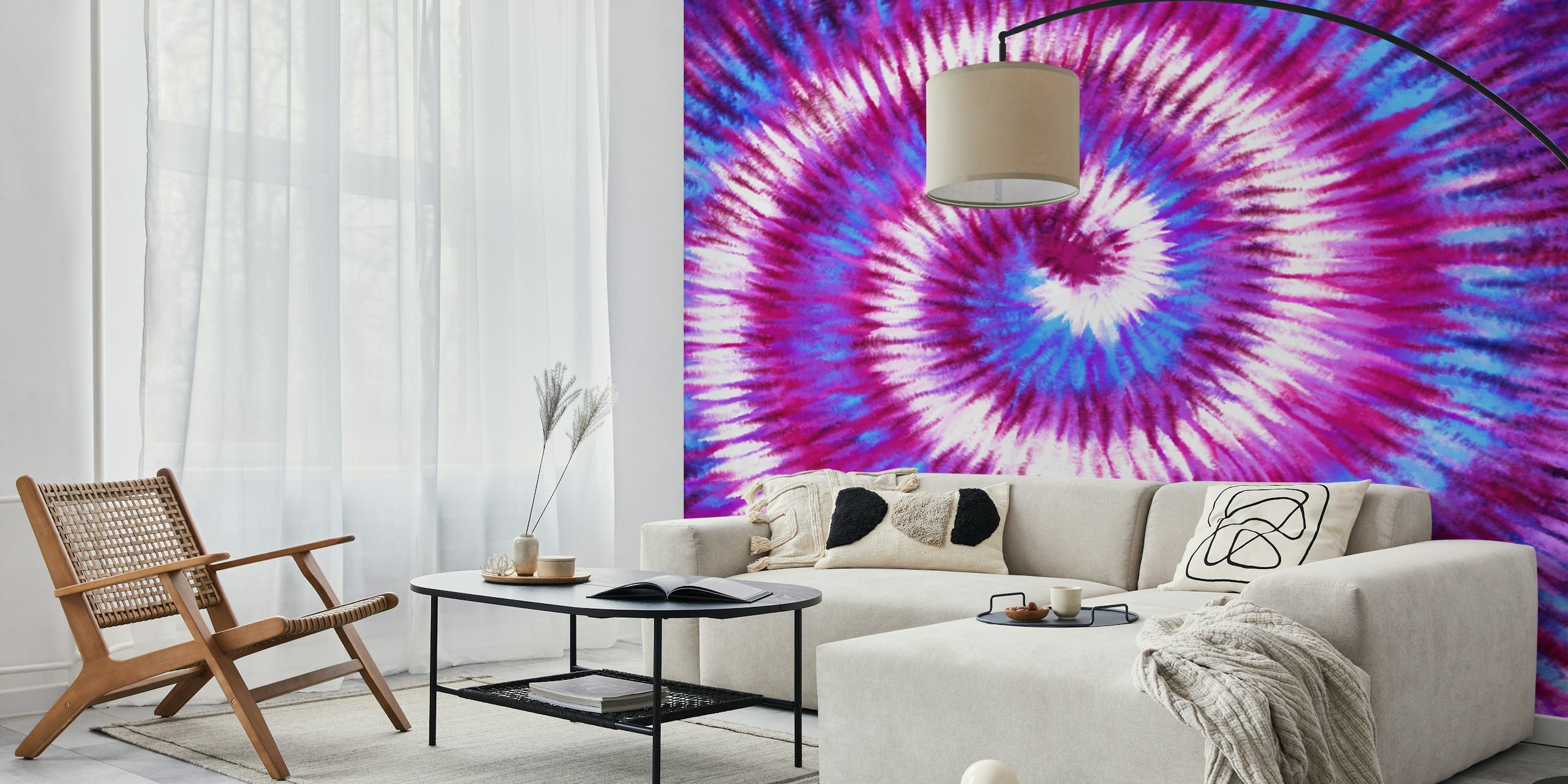 Design vibrante de Tie Dye Background 19 em um quarto