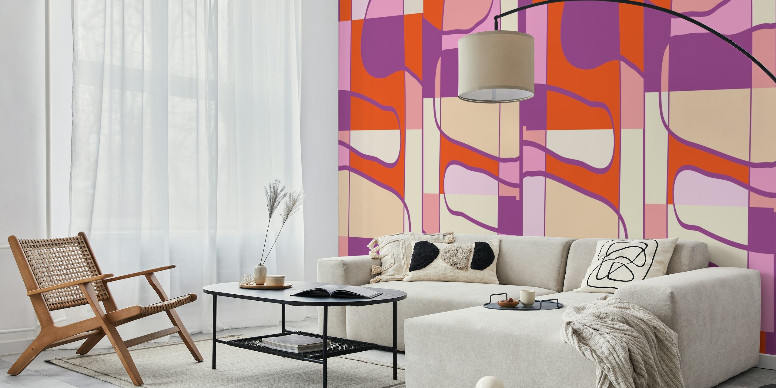 Abstract Geometric in Purple wallpaper