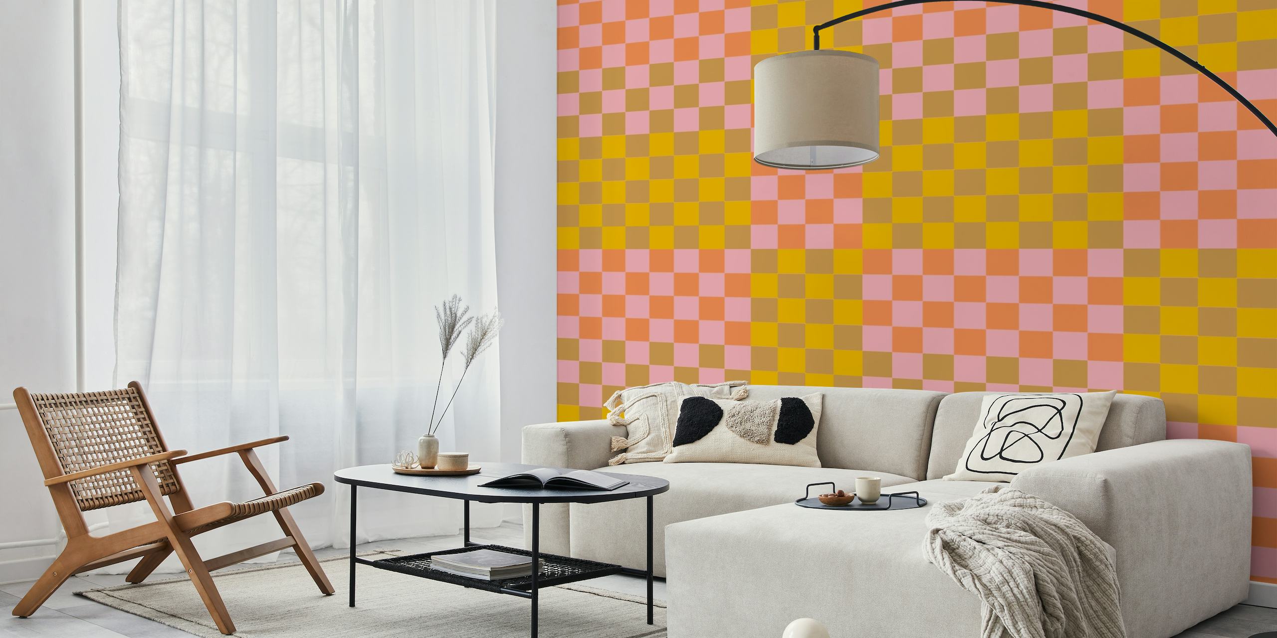 Checkerboard in Pink wallpaper