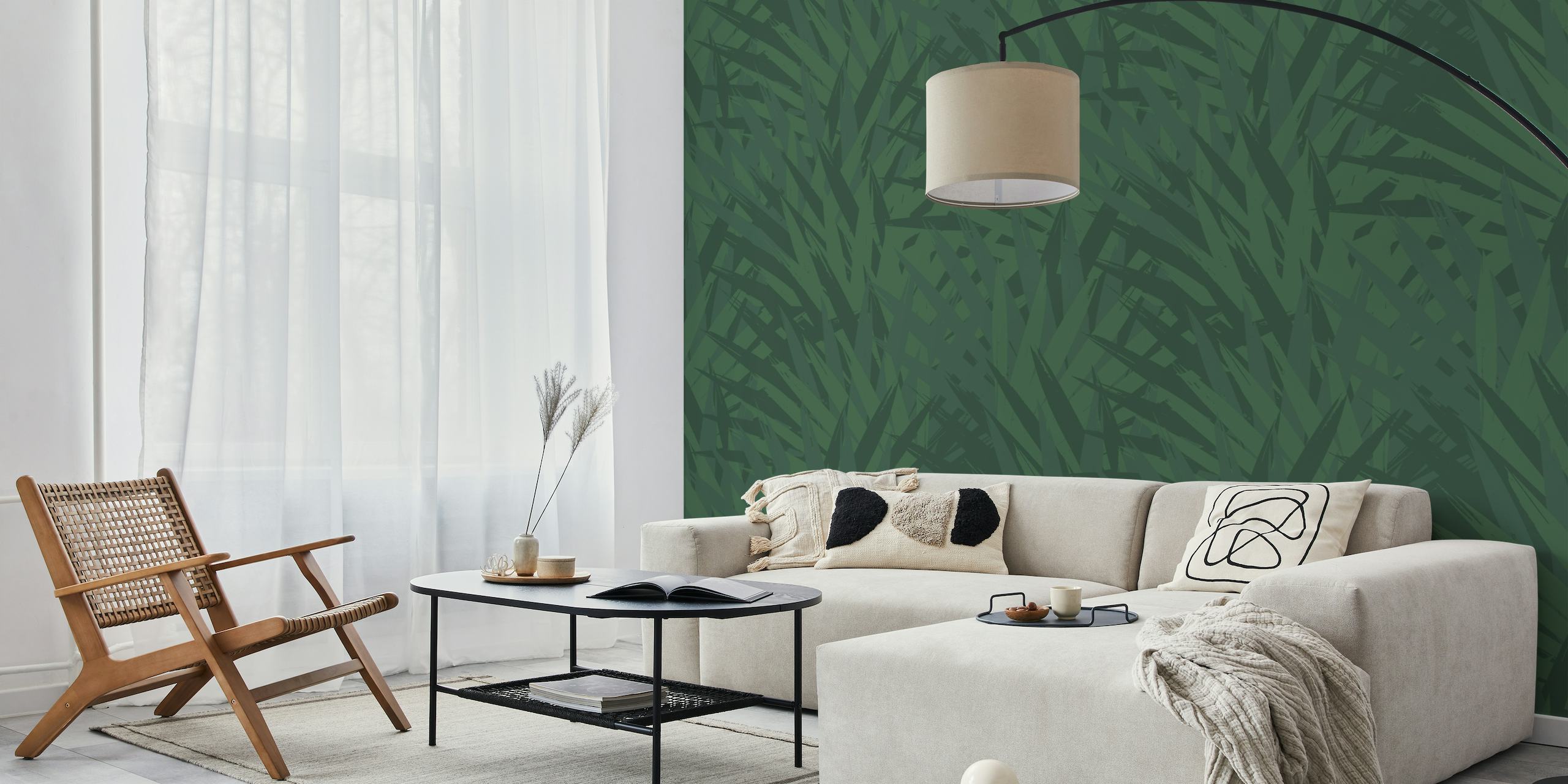 Tropical Green Palm Leaf wallpaper