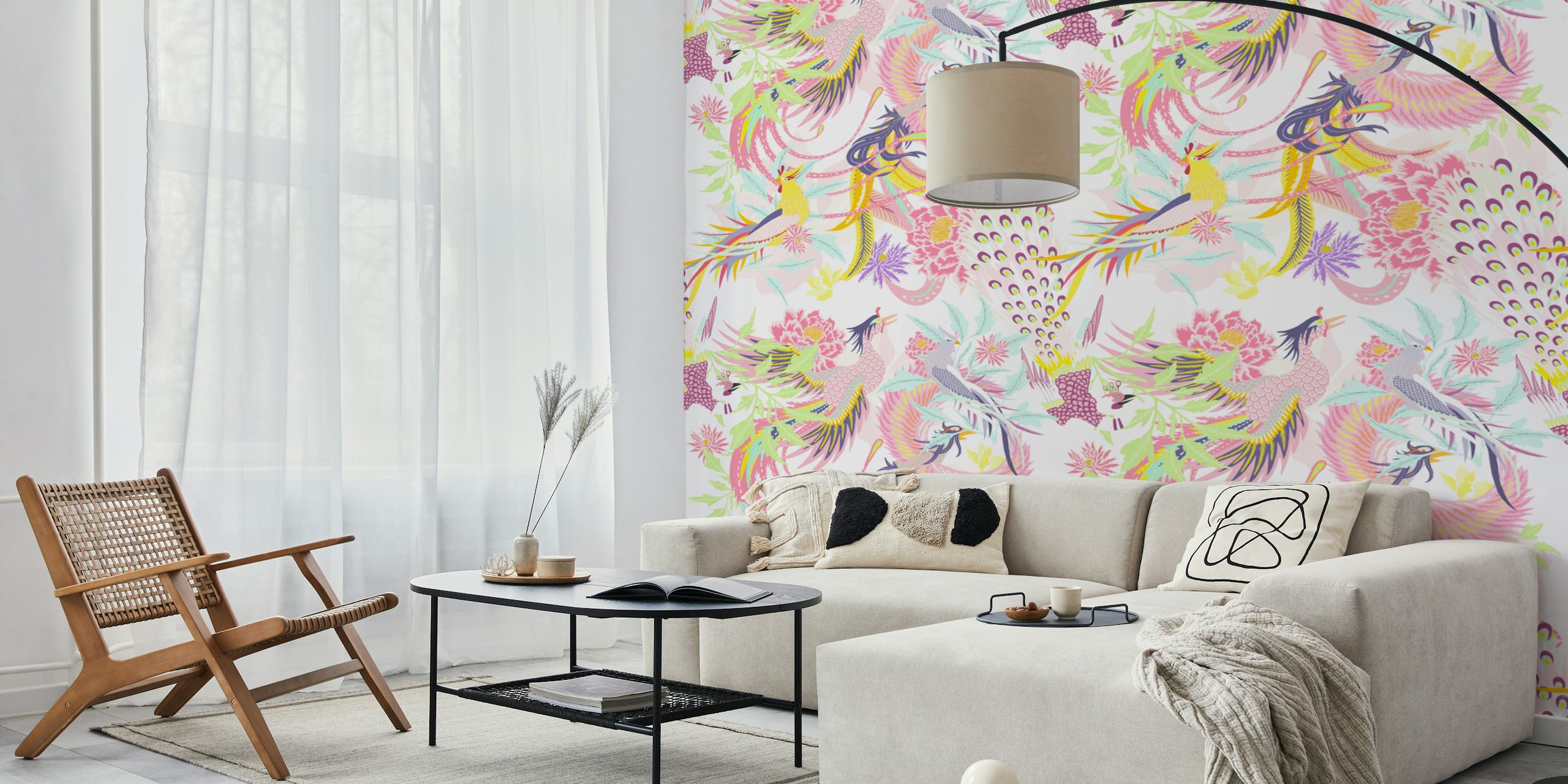 Huma wallpaper in a beautifully decorated room