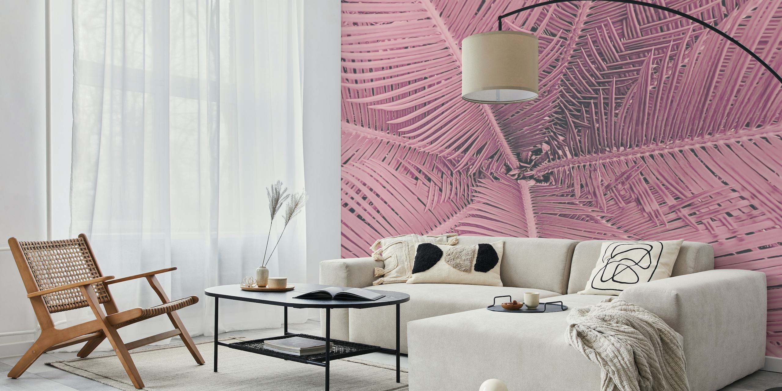 Pink Palm Leaf wallpaper