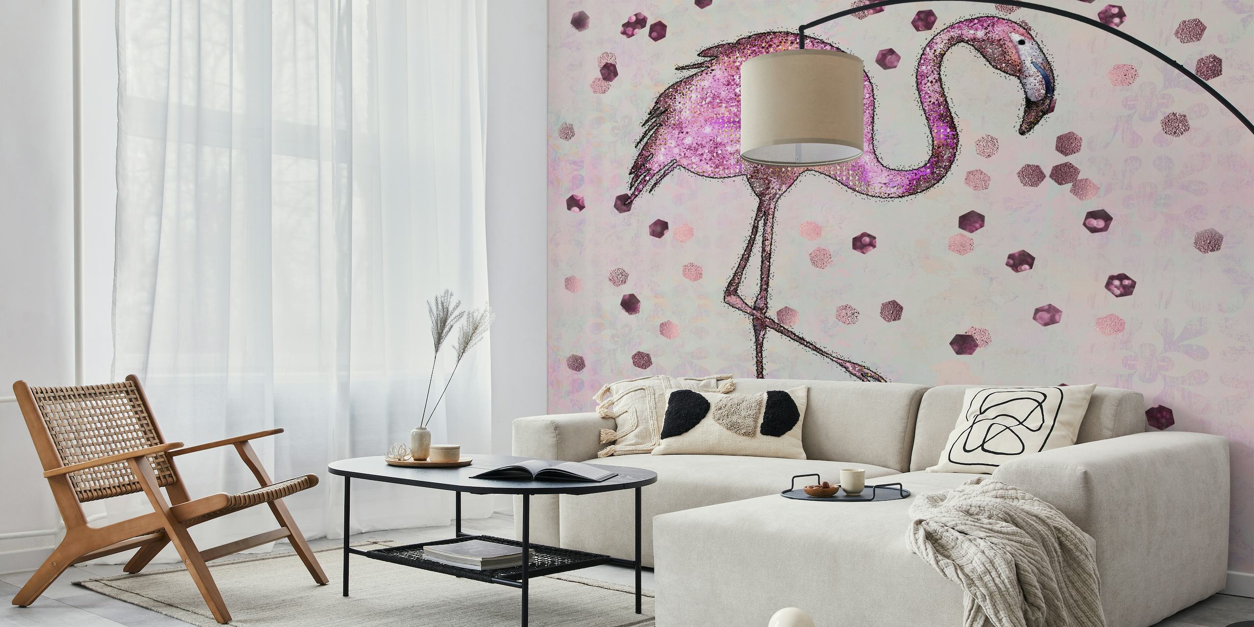 Glamorous Flamingo wallpaper