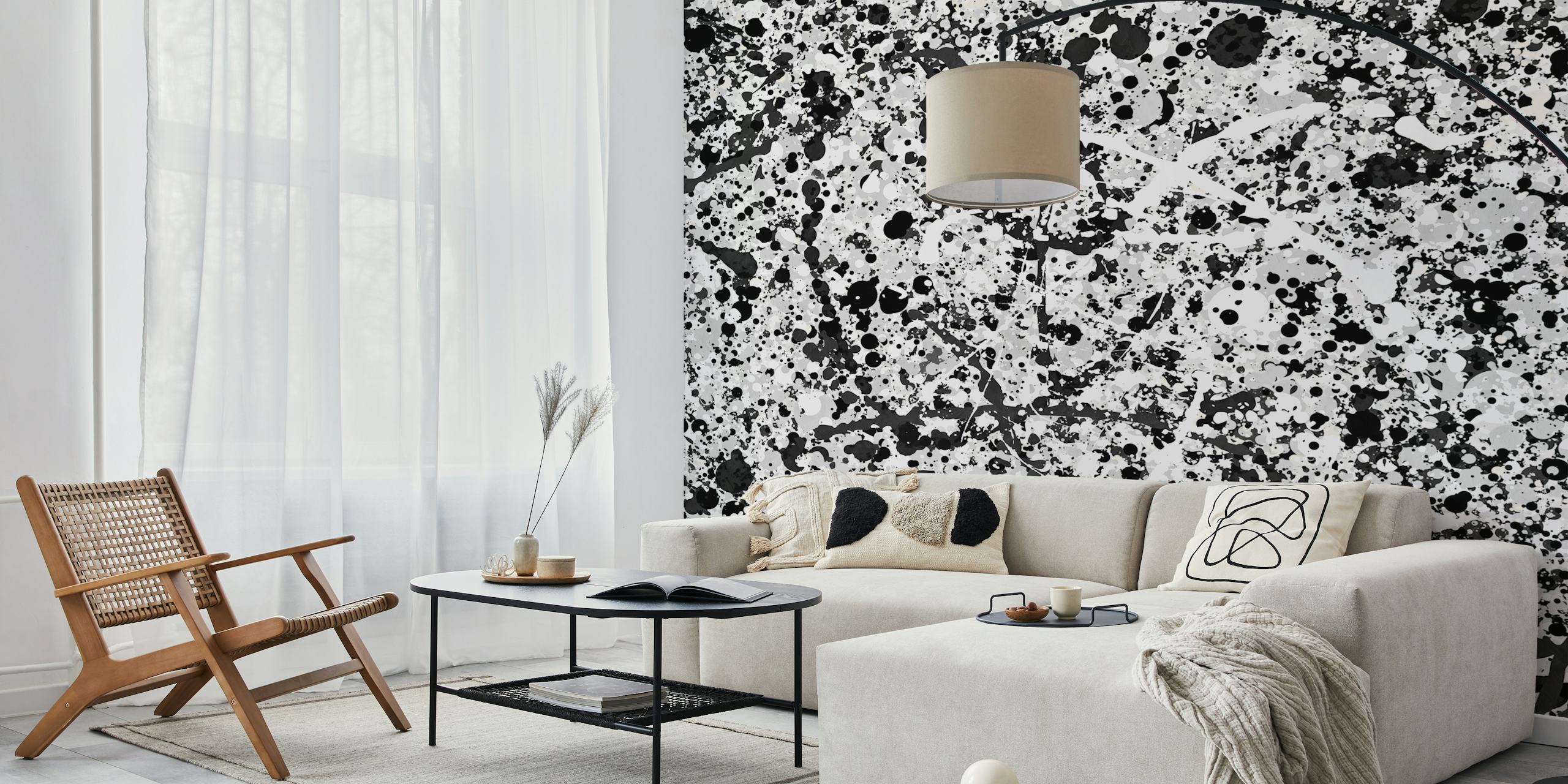 Pollock 8 da Helo wallpaper in a room