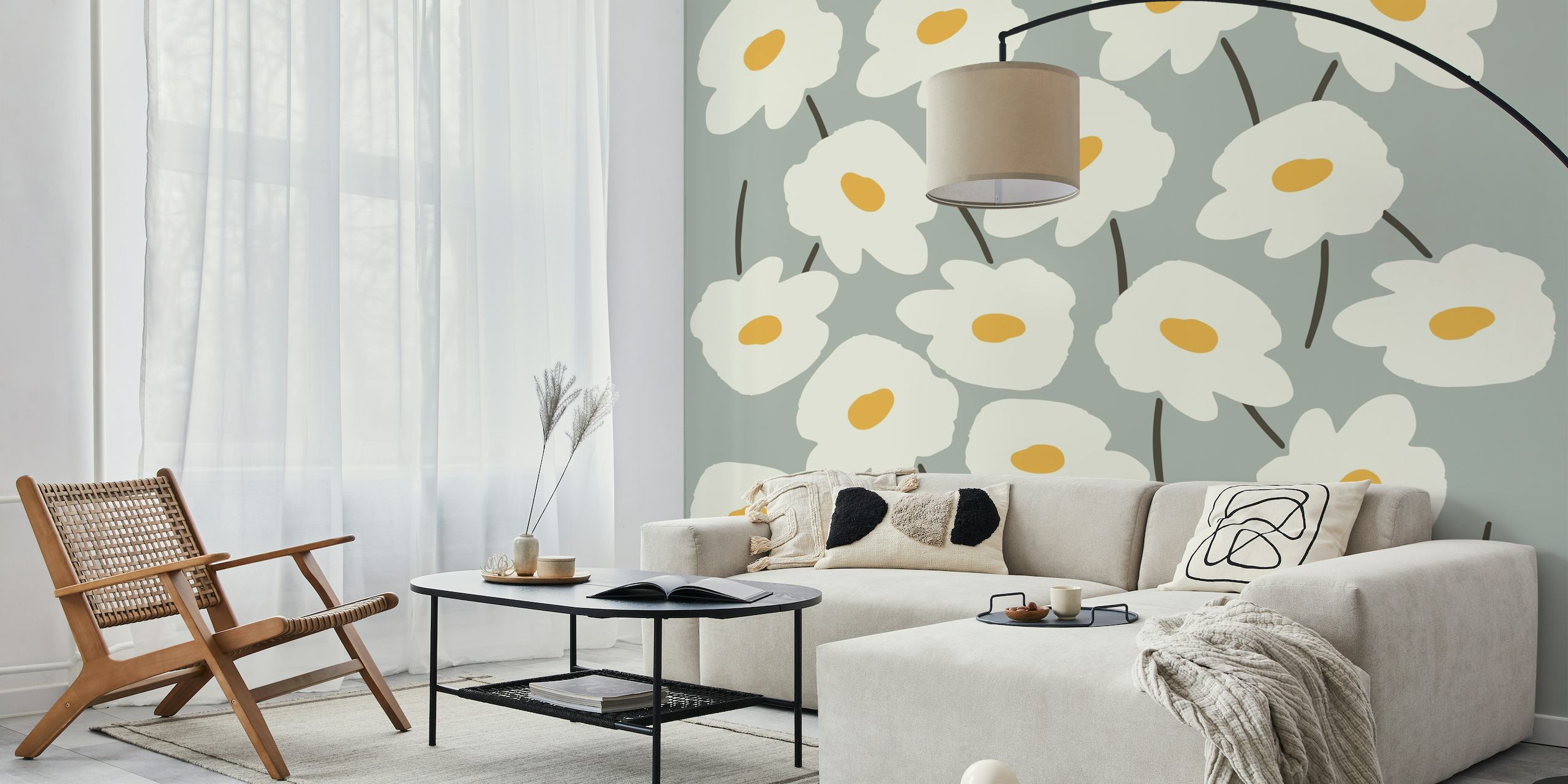 Abstract Daisies wallpaper