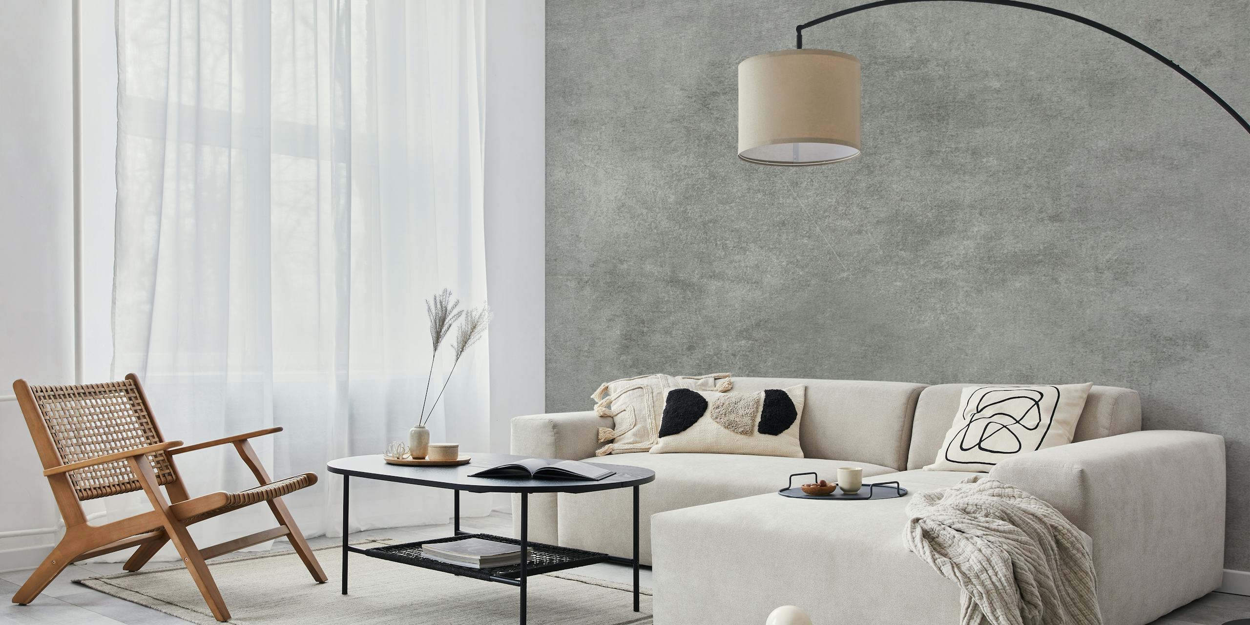 Grey textured concrete wallpaper