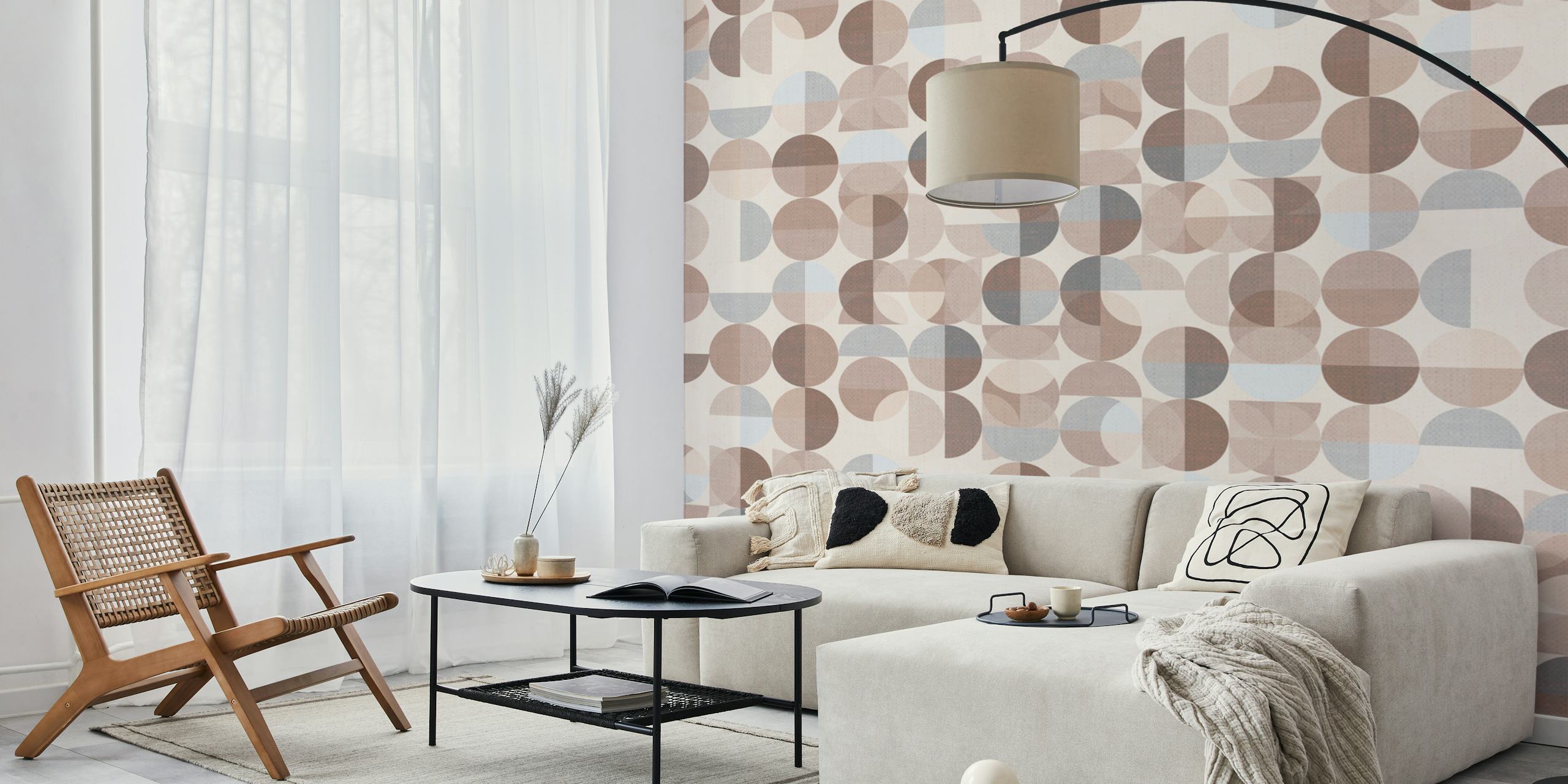 Geo Earth wallpaper pattern in a room