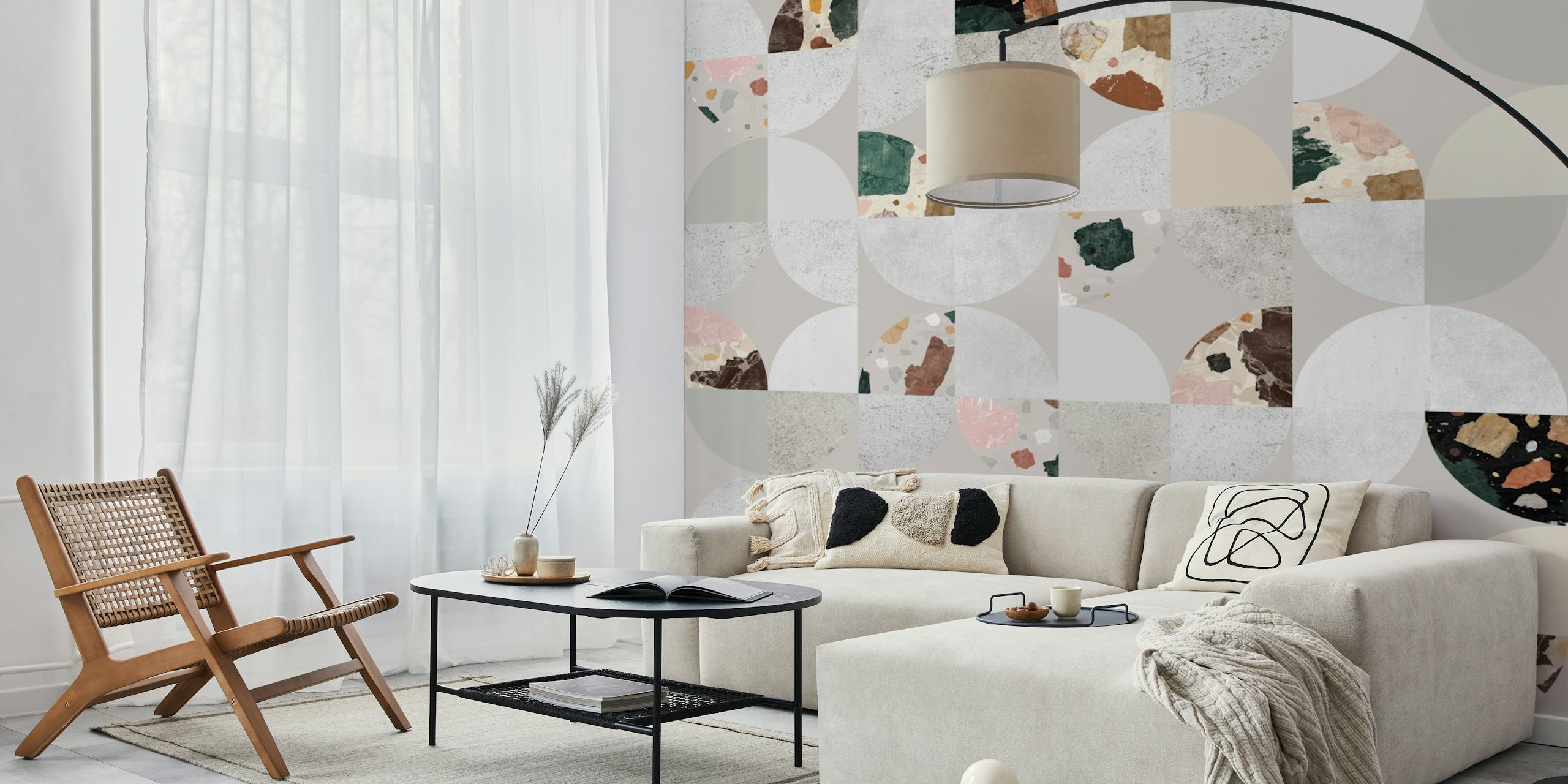 Geometric Heartstone wallpaper displayed in a room