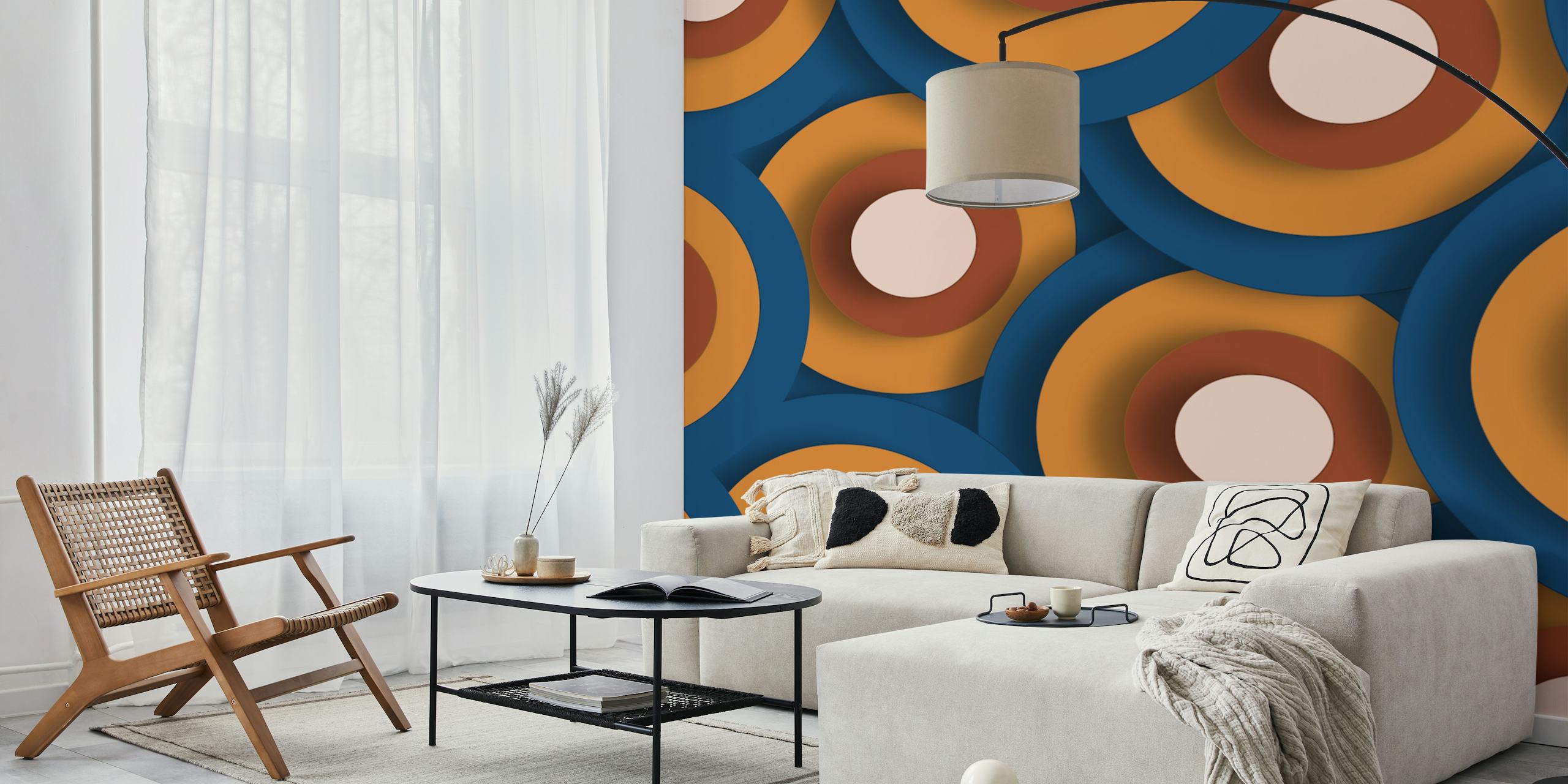 Vintage circles motivo carta da parati