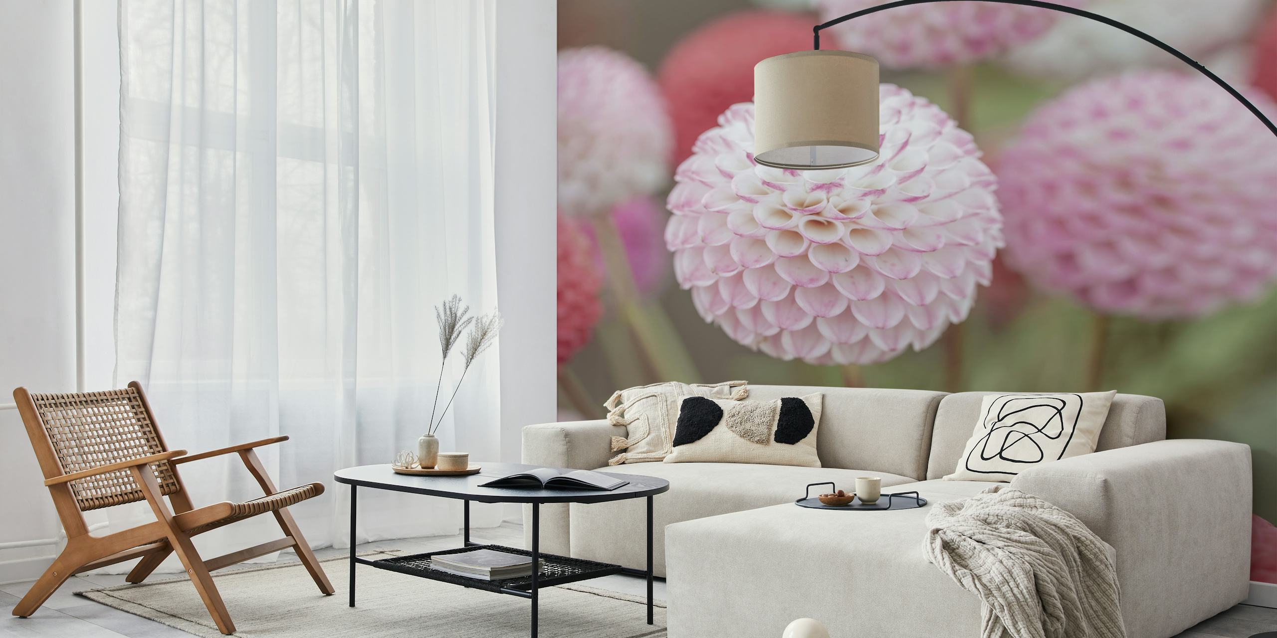 Nature's Vibrant Jewels wallpaper in a room
