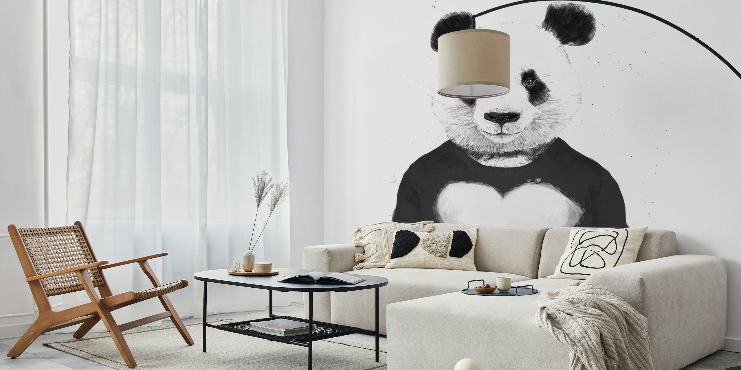 Lovely panda papel pintado