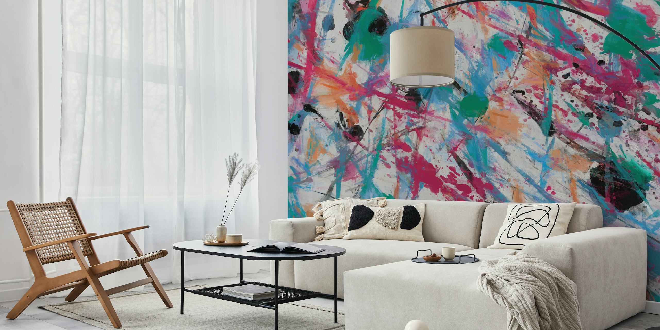 Pollock Wink 40 wallpaper in a bright room