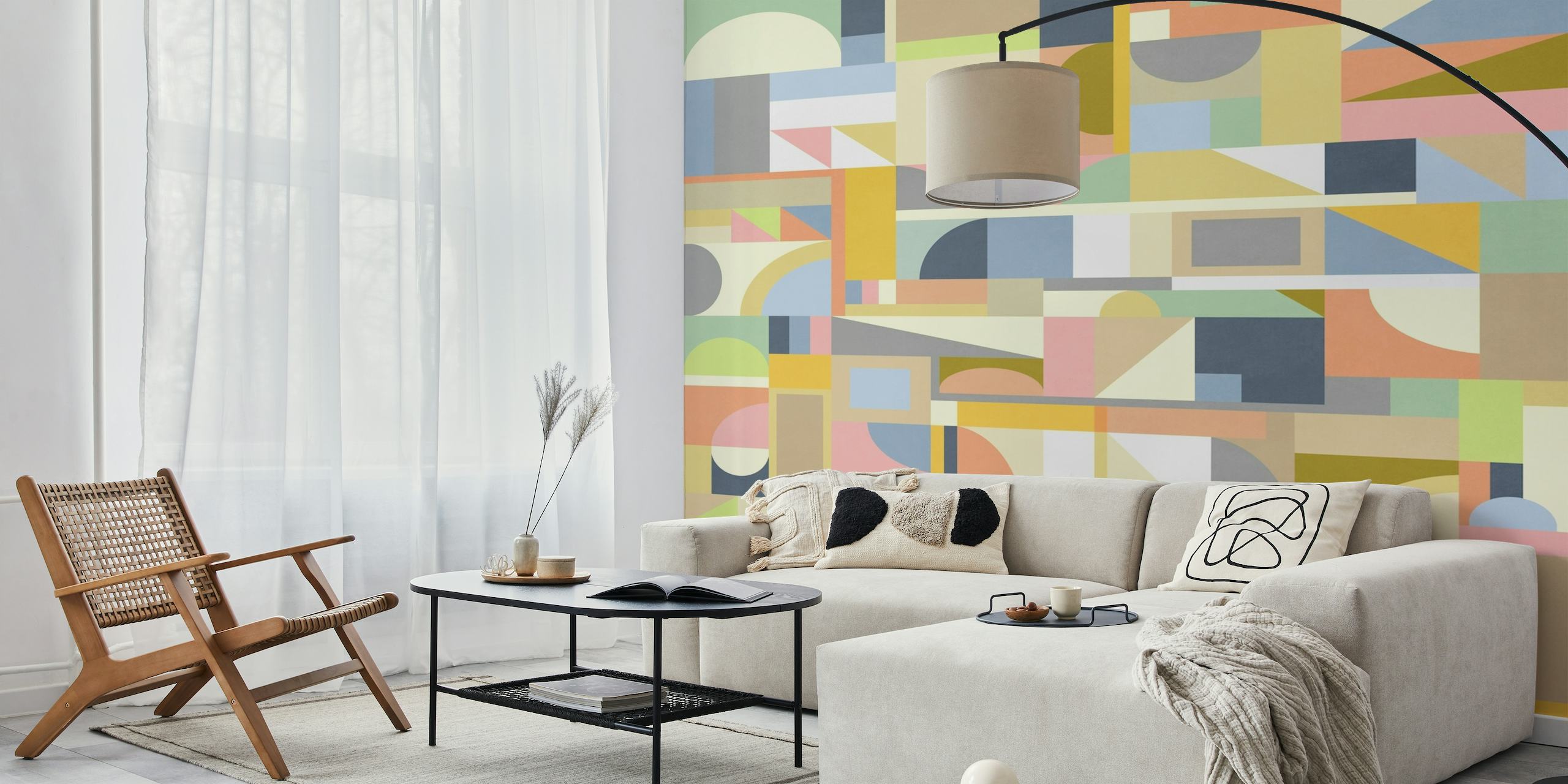 Colorful Abstract Geometric S behang