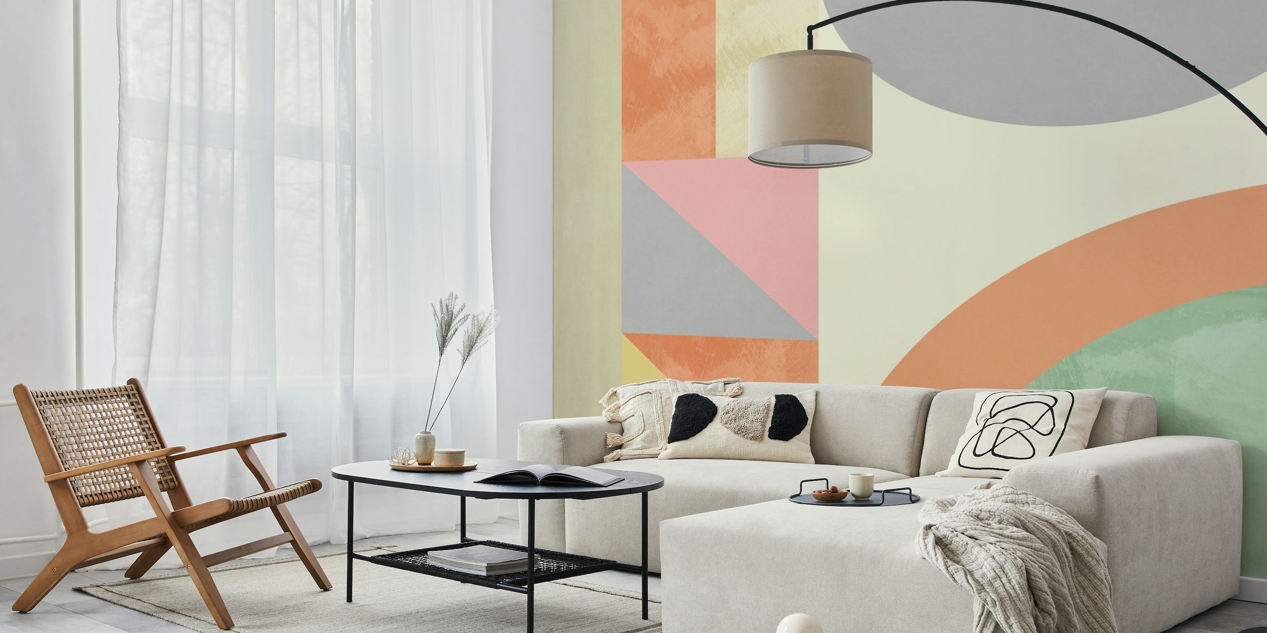 Pastel Abstract Geometric 2 wallpaper