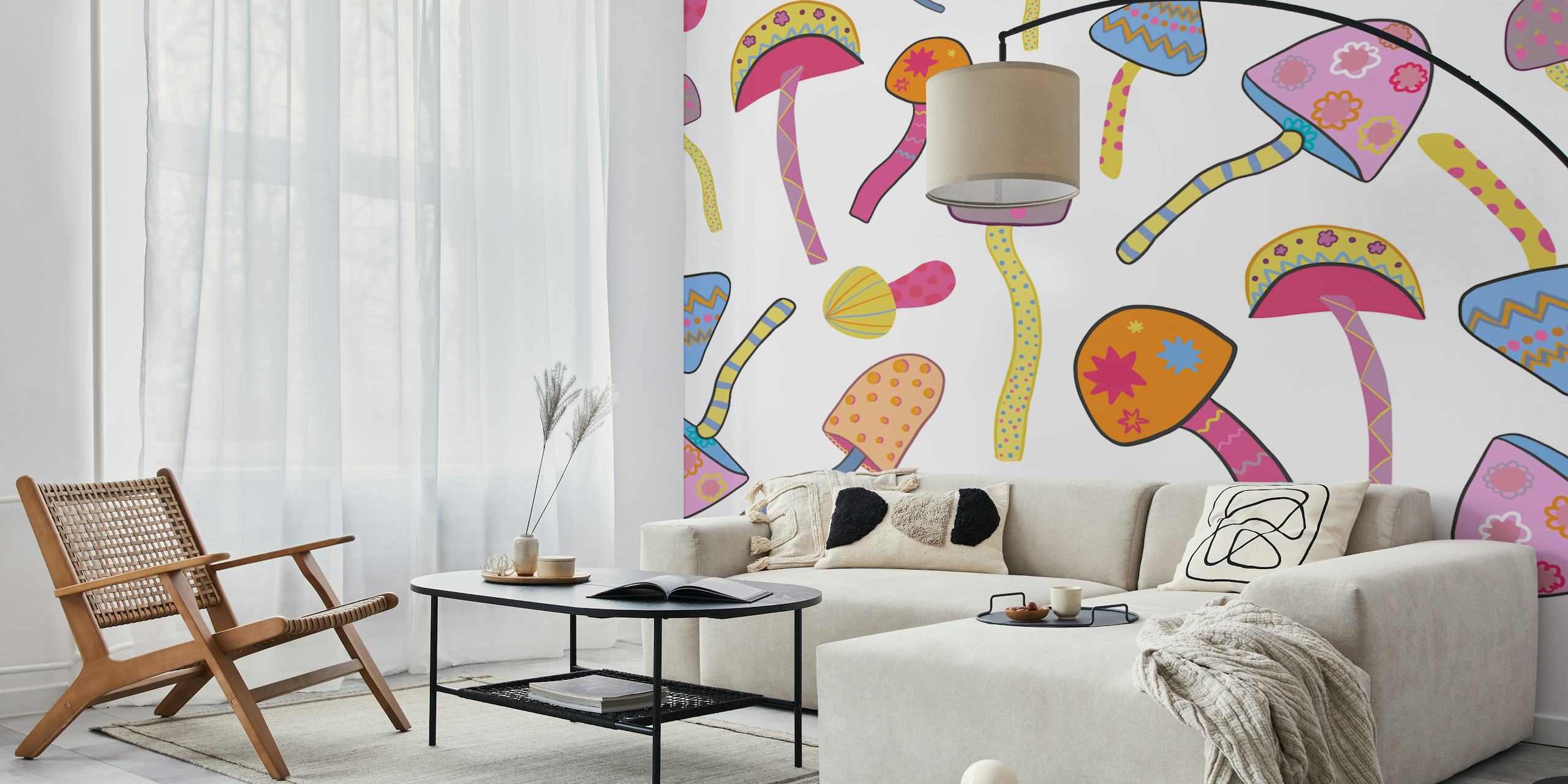 Magical mushrooms wallpaper σε ένα δωμάτιο