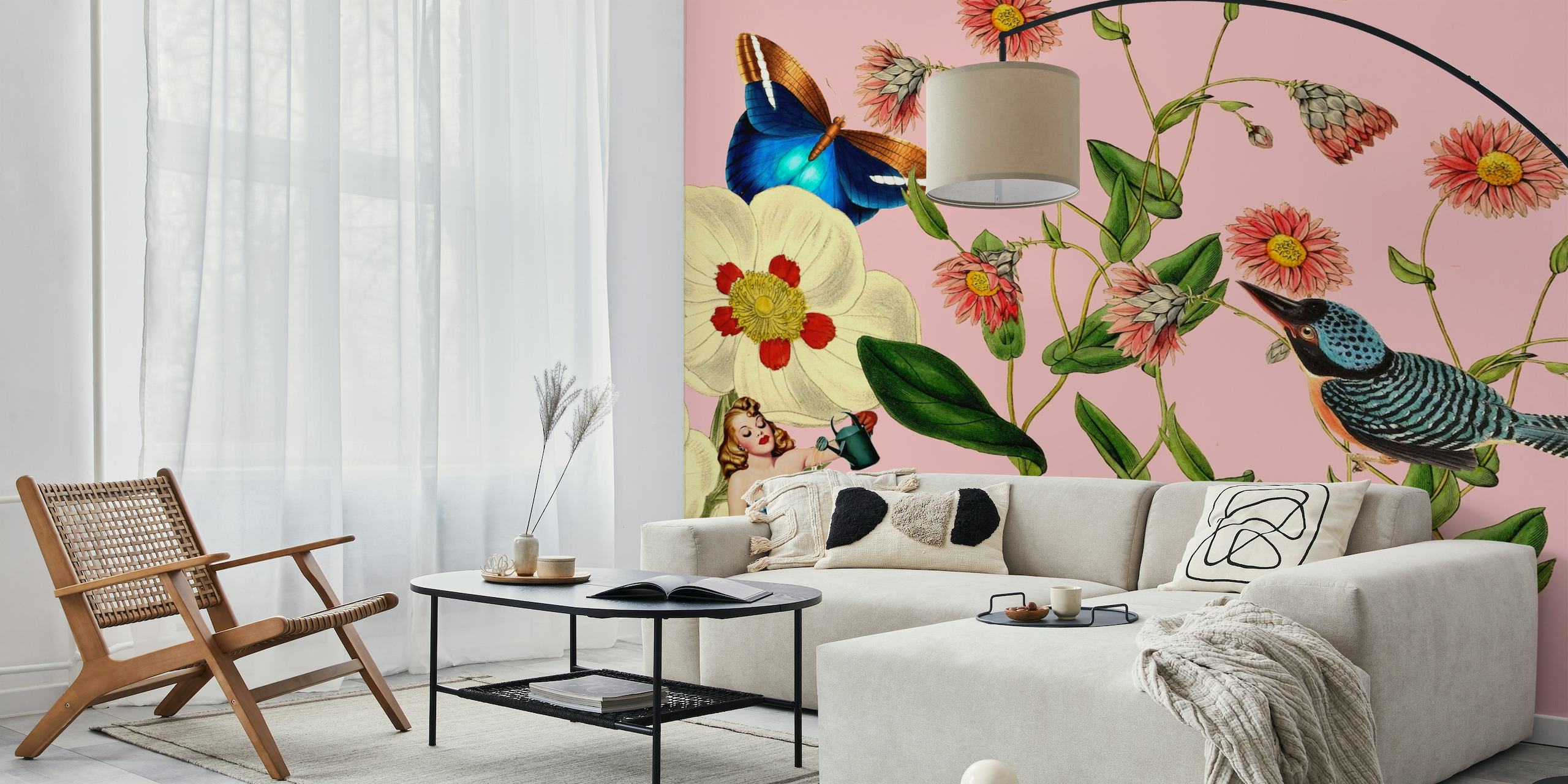 Big Flower Dream Pink wallpaper